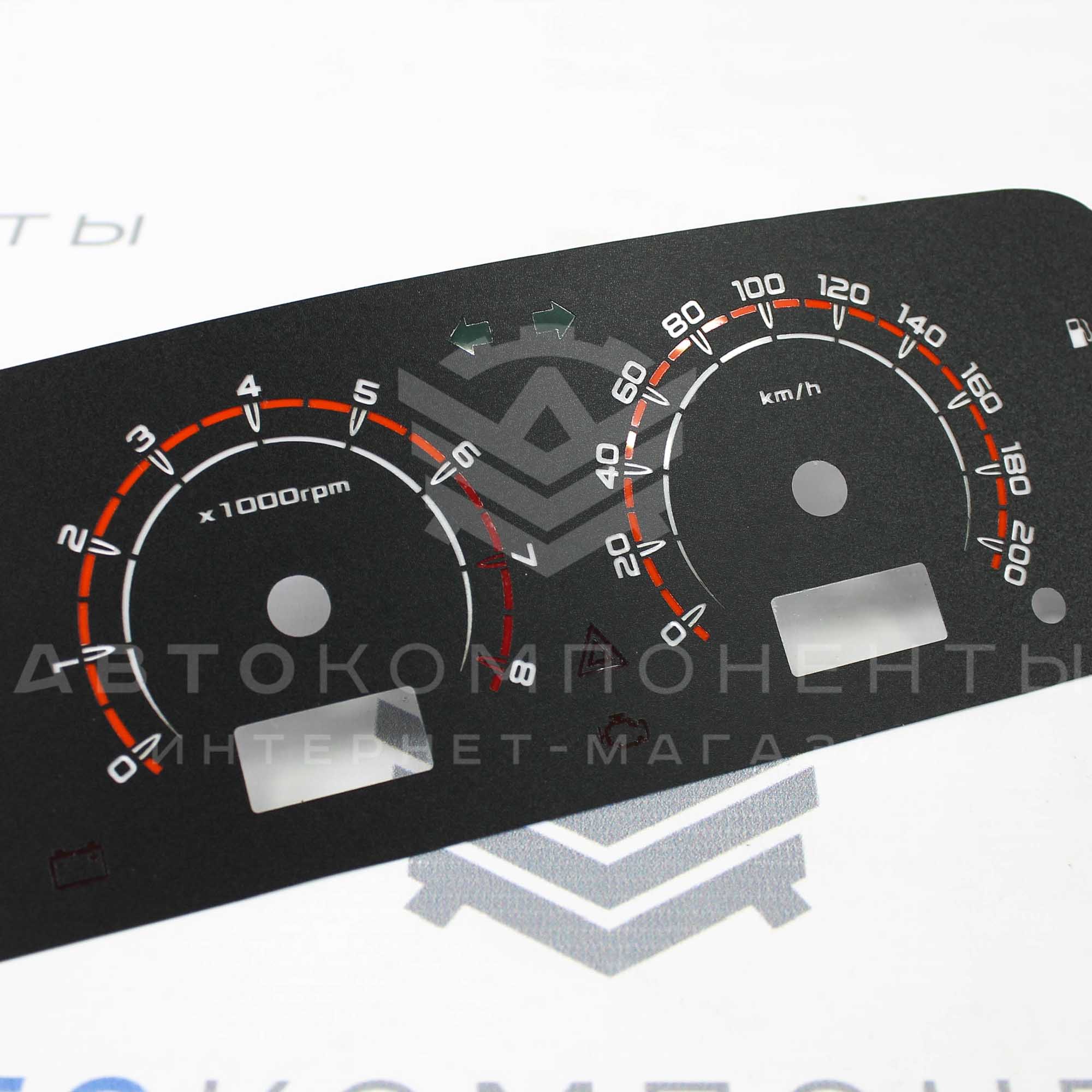 Накладка комбинации приборов (VDO) с двумя дисплеями в стиле Vesta ВАЗ 2113, 2114, 2115, Лада Нива 4х4