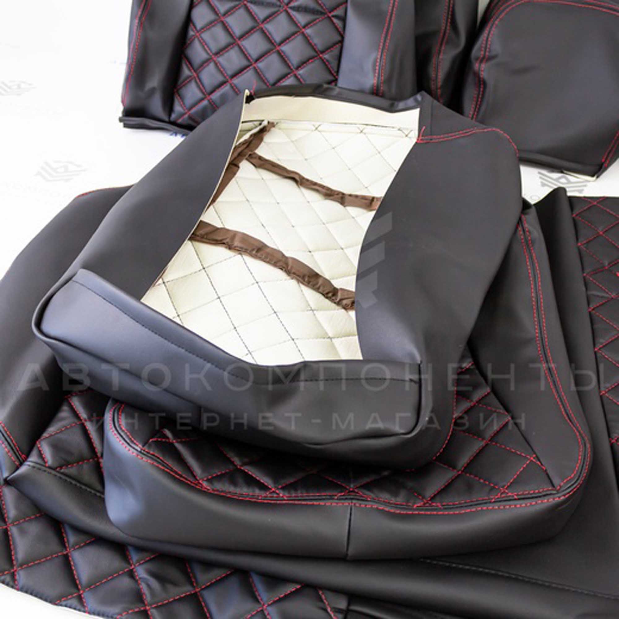 Обивки сидений ВАЗ 2108-21099 / 2113-2115 / Лада Нива 2131 с прострочкой "Квадрат по диагонали"