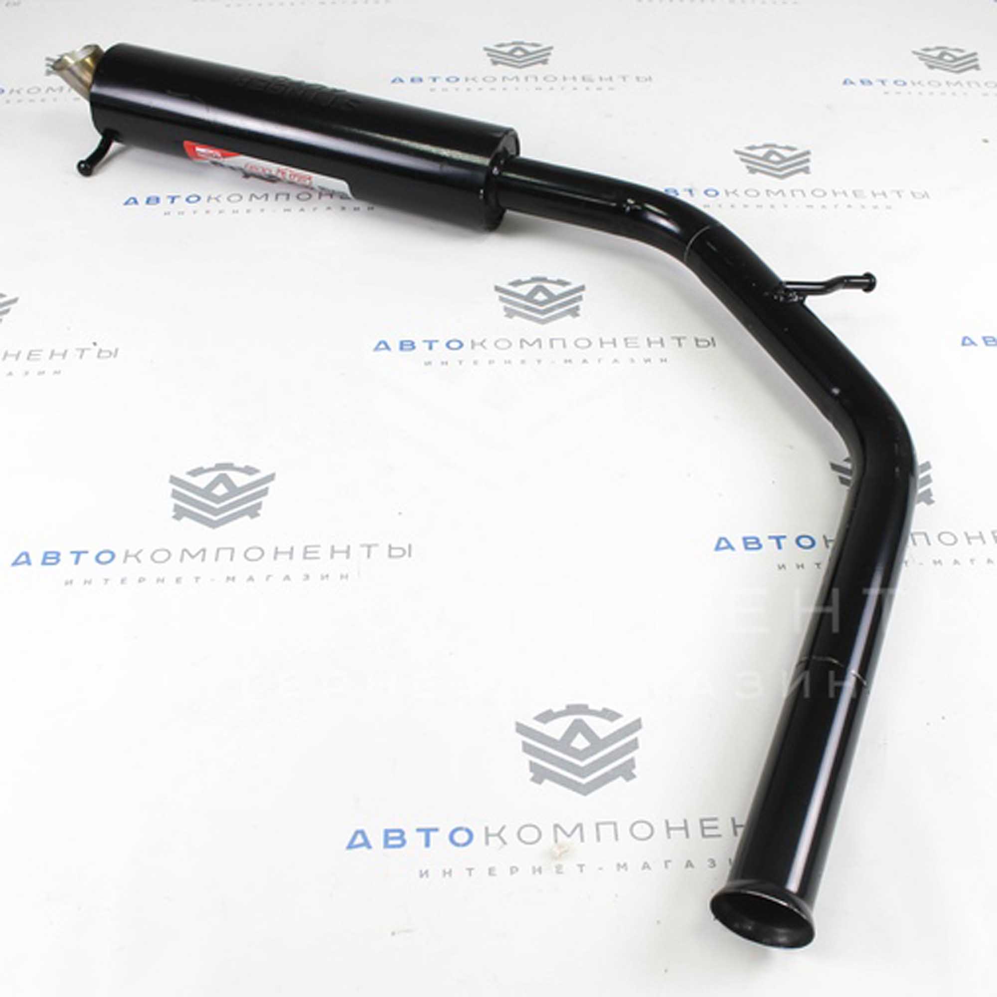Глушитель "Stinger" основной, прямоточный, раздвоенный (без насадок) Лада Гранта