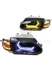 Светодиодные фары в стиле “BMW M3” (диодные поворотники) с ДХО (BI-LED линзы) ВАЗ 2113, 2114, 2115