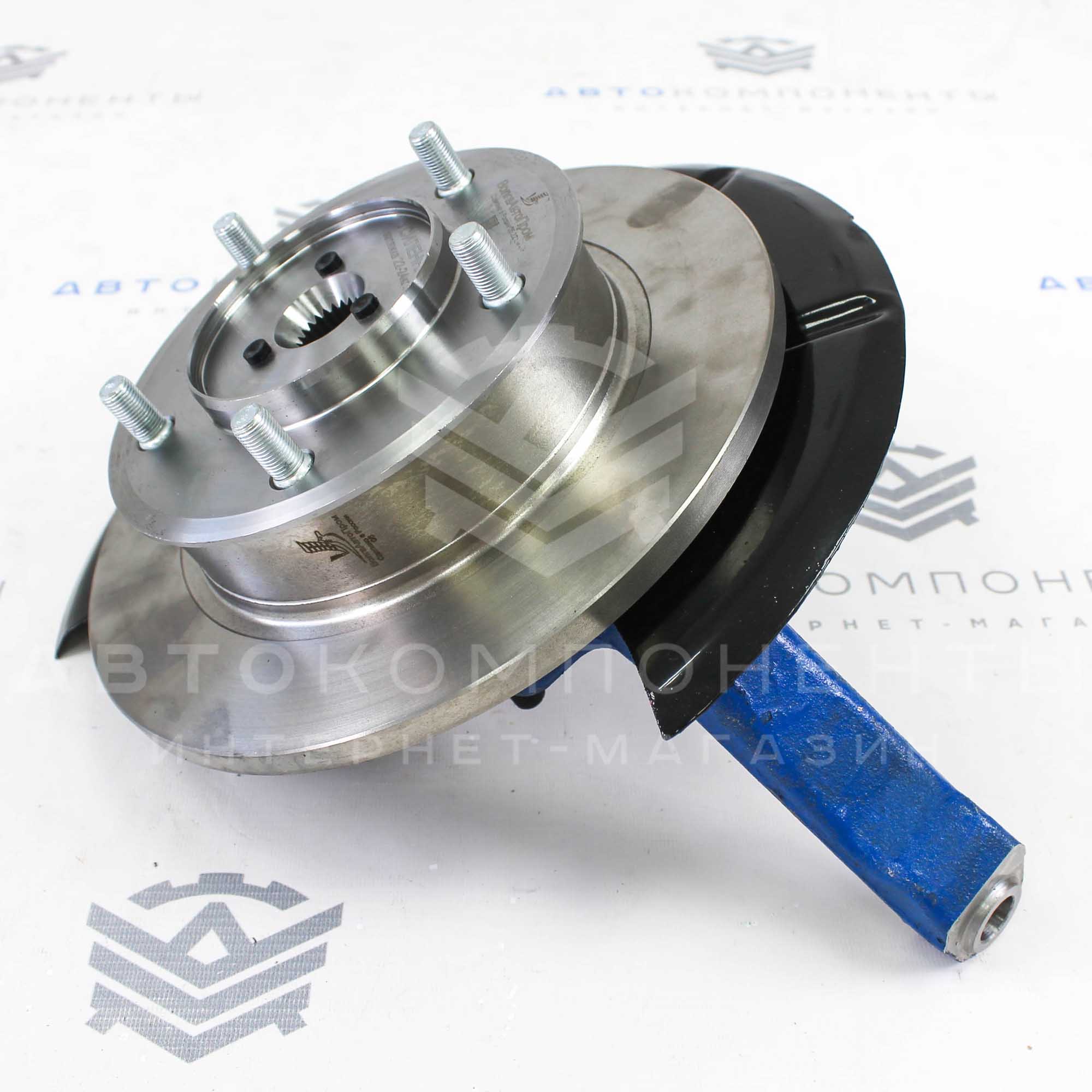 Усиленный ступичный узел с подшипником IVEKO в сборе с тормозным диском (правый, ABS) Лада Нива 4х4