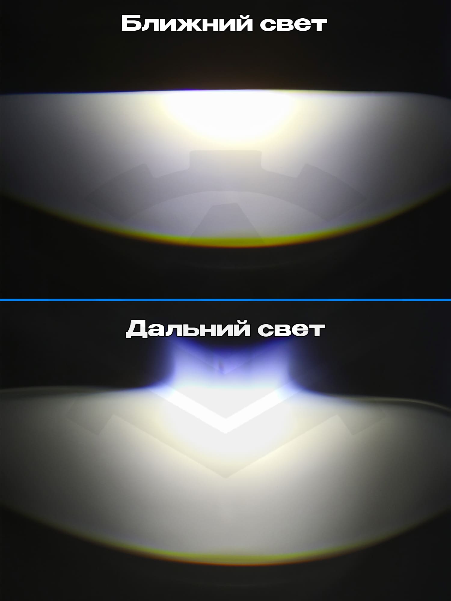 Противотуманные светодиодные фары (ПТФ) BI-LED (ближний+дальний) с линзами 50W (3 дюйма) Лада Калина, Гранта, Ларгус
