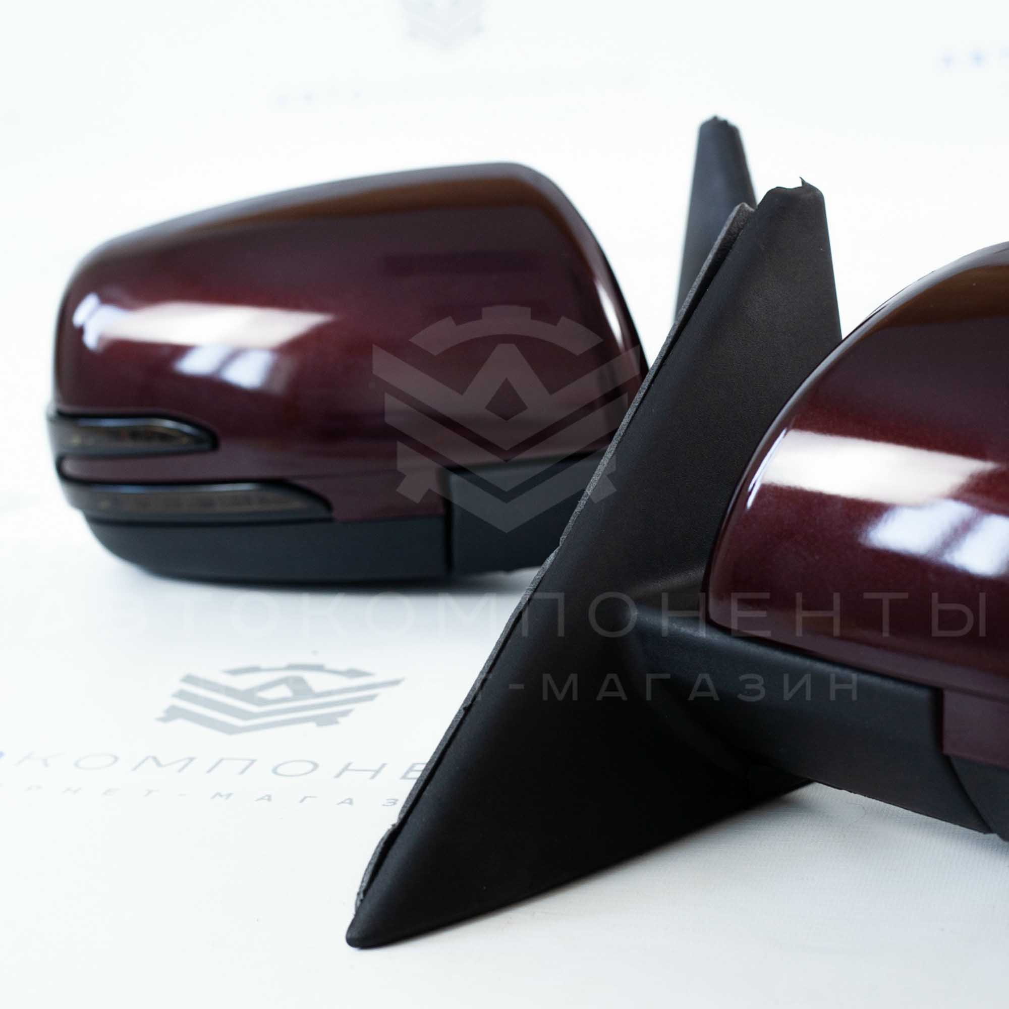 Механические зеркала ВАЗ 2110-2112, Лада Приора "АТП" с двойным повторителем AMG (темные) в цвет кузова