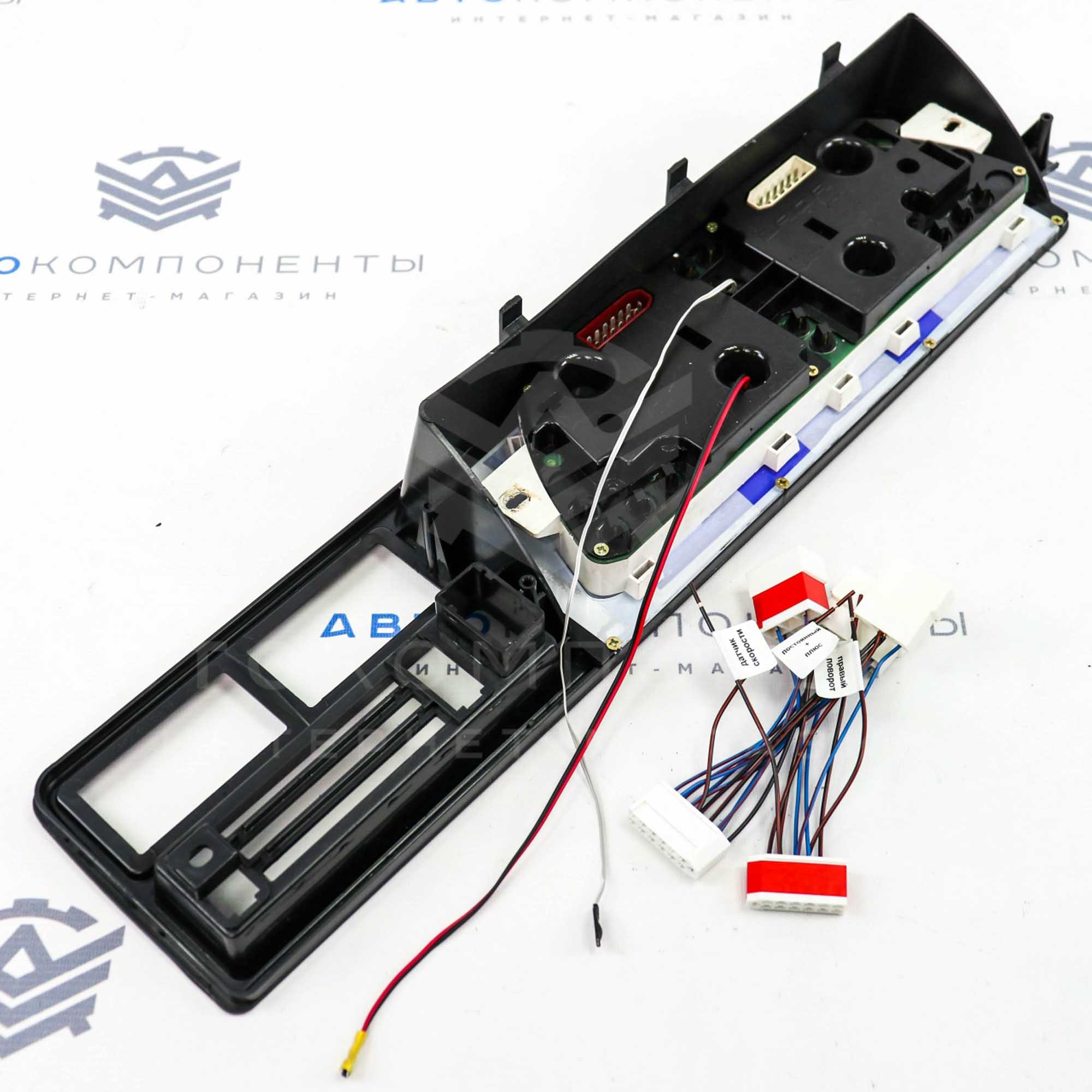 Комбинация приборов со стеклом в стиле "Приора 2" ВАЗ 2104, 2107 (сине-белая)