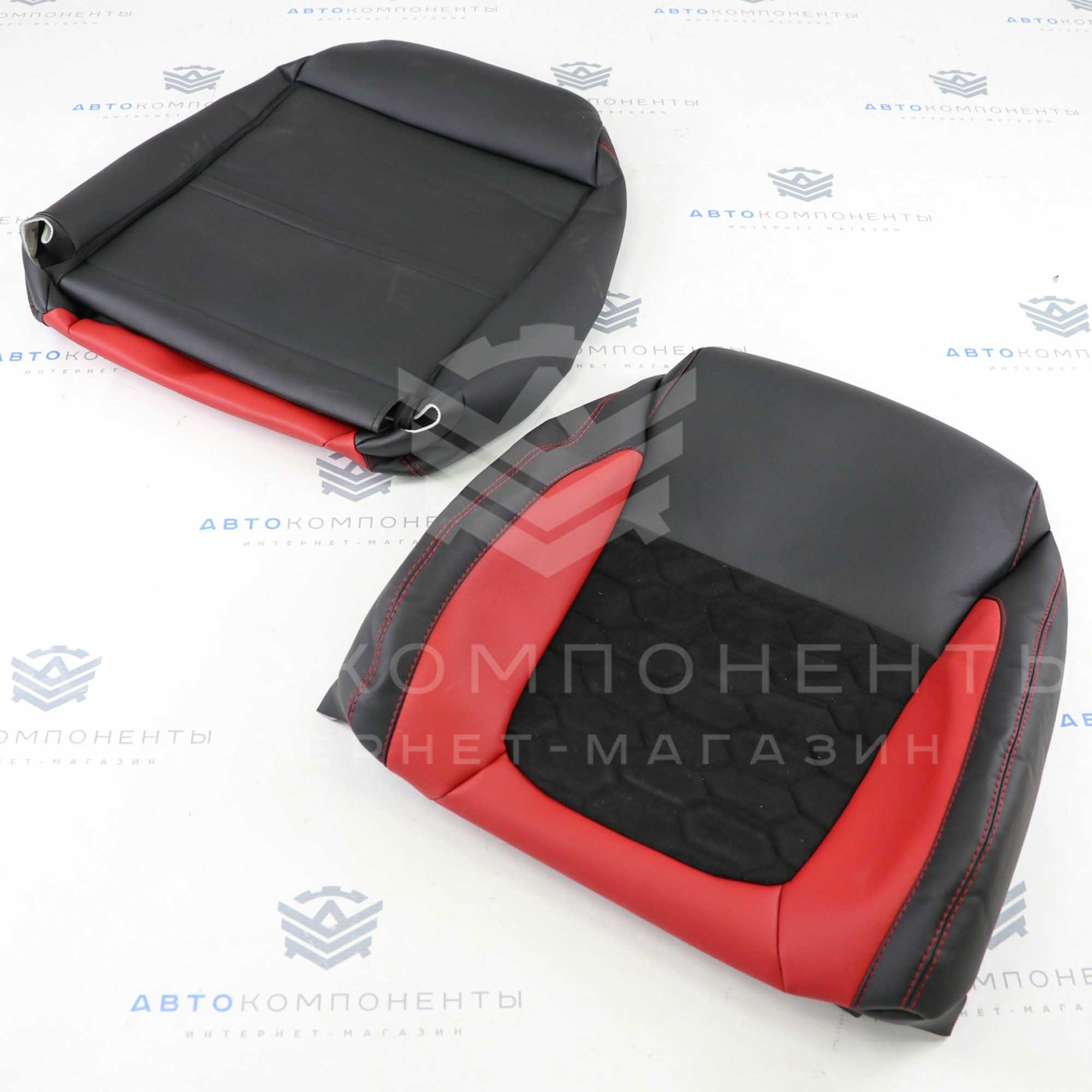 Обивки сидений Лада Vesta в стиле Sport с прострочкой "Соты"