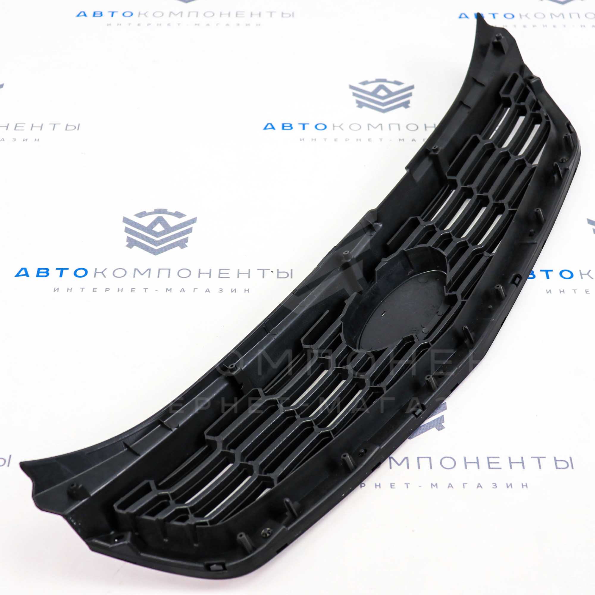 Решетка радиатора "Соты" (в сборе) Лада Приора 2 (черный глянец)