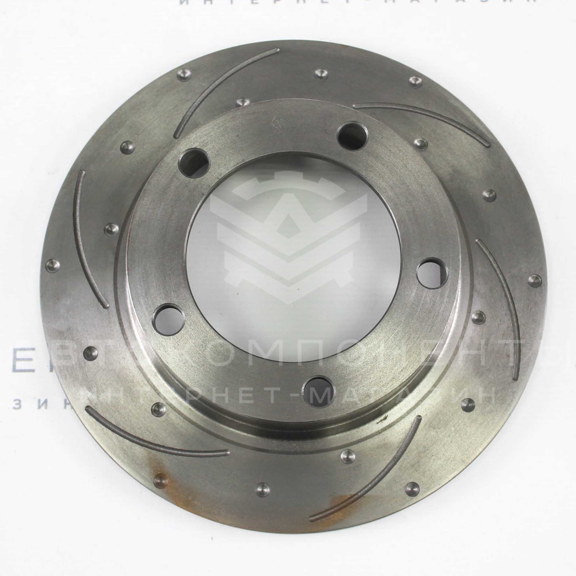 Тормозные диски (нового образца) "АТС" Sport (насечки, перфорация) Лада Нива 4х4 Урбан