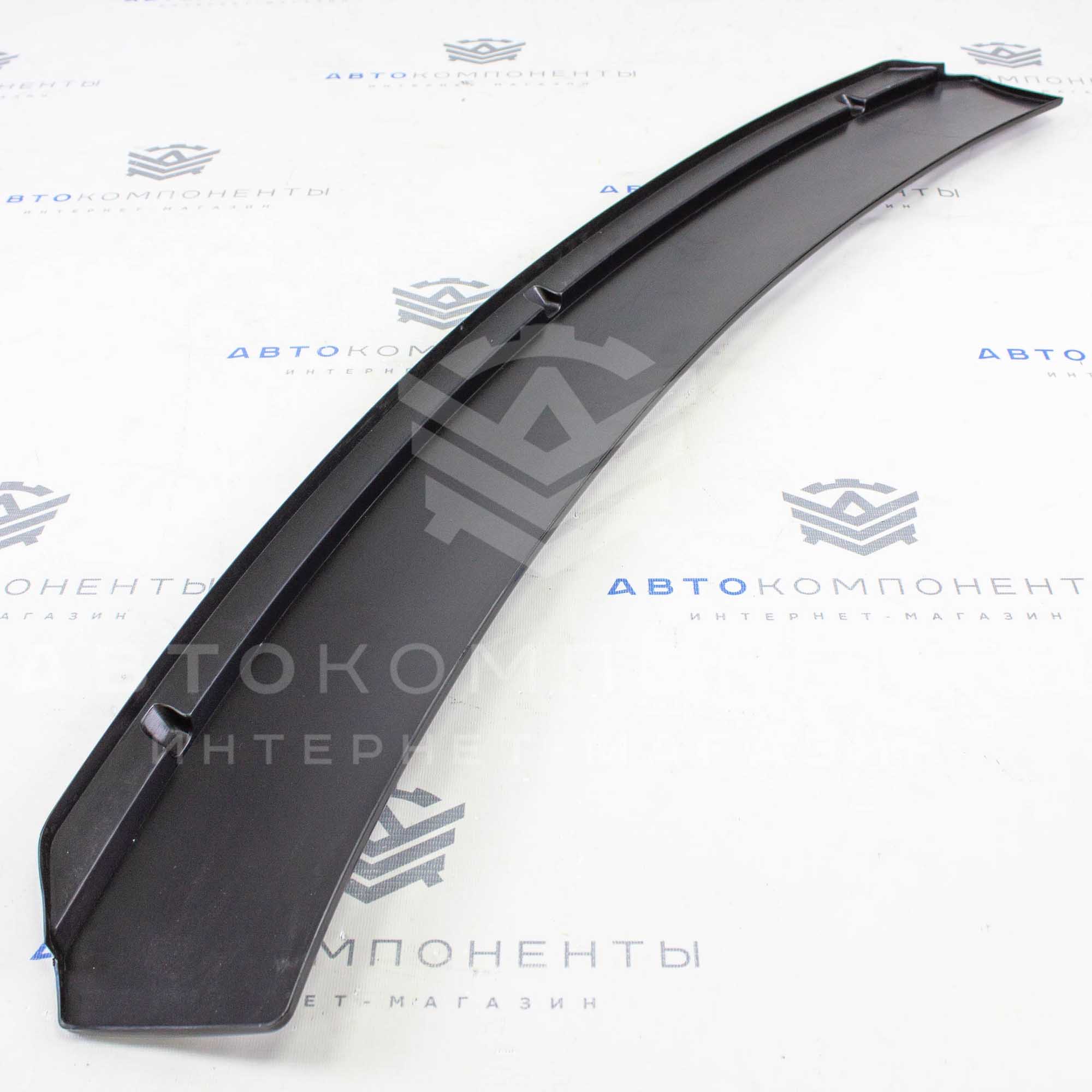 Универсальный сплиттер (вариант №3) переднего бампера (черный глянец)