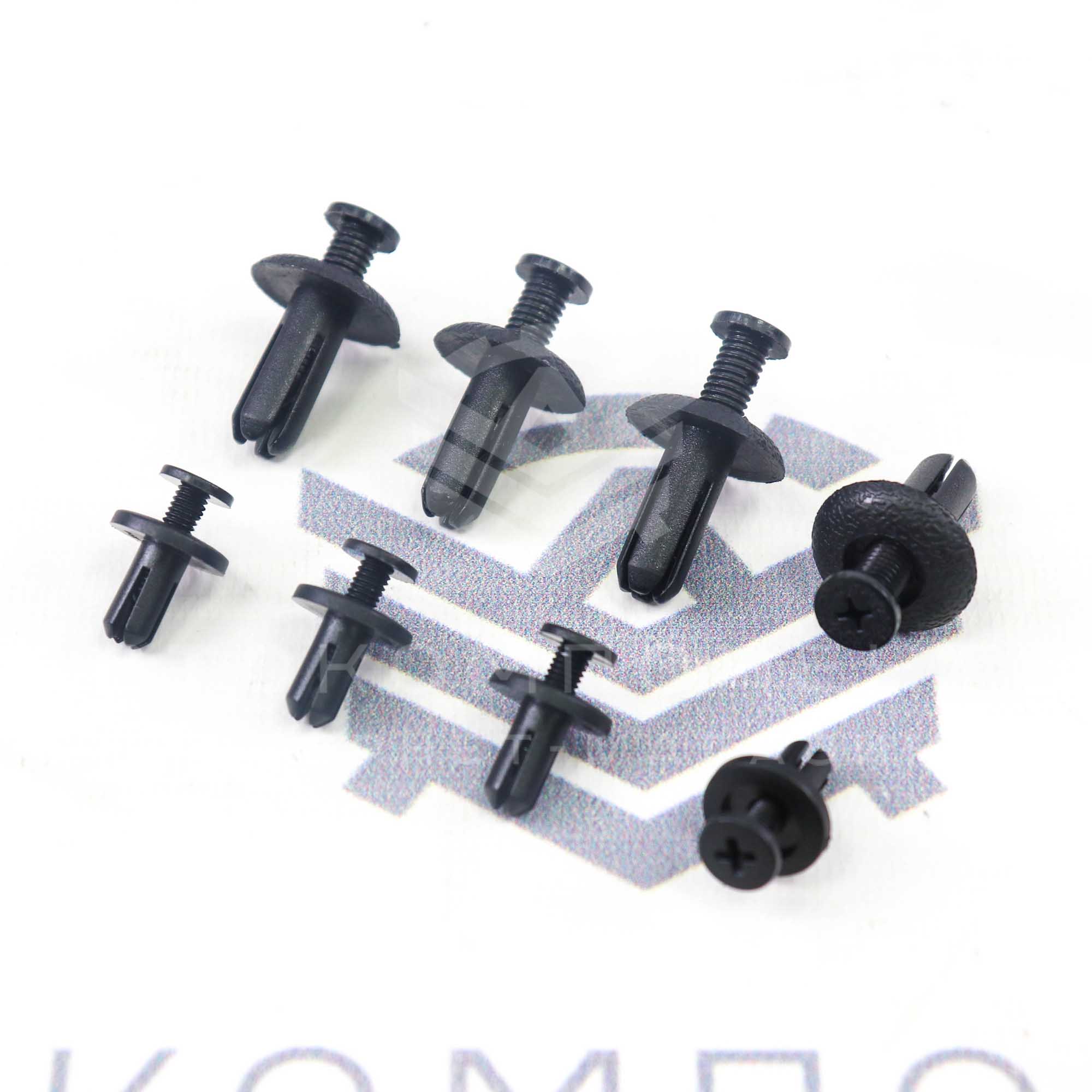 Сплиттер (губа) переднего бампера "БАРС" Лада Приора SE (черный глянец, красная середина)