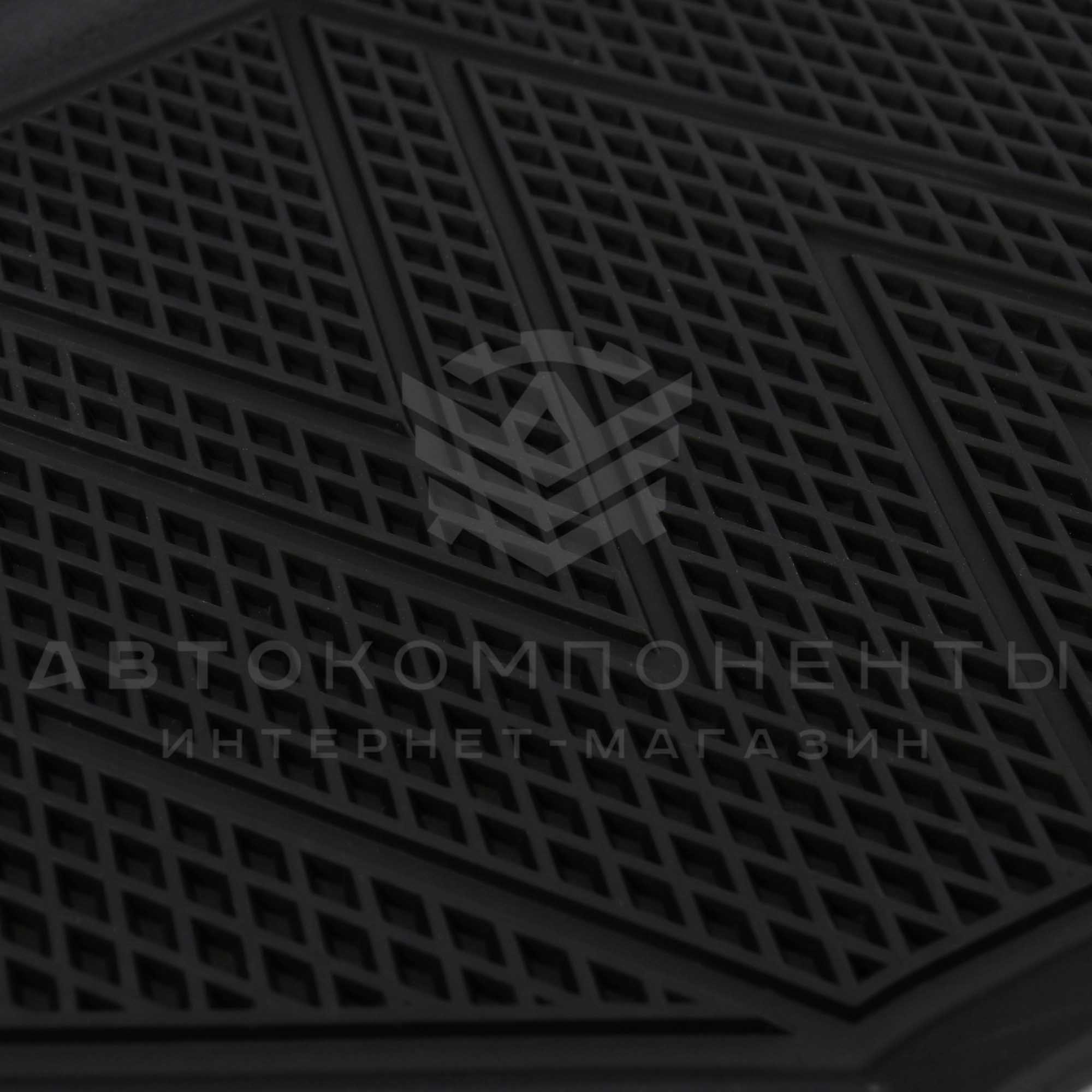 Ковры салонные "Rezkon" с бортами (резиновые, ромб) Лада Гранта (1239015100)