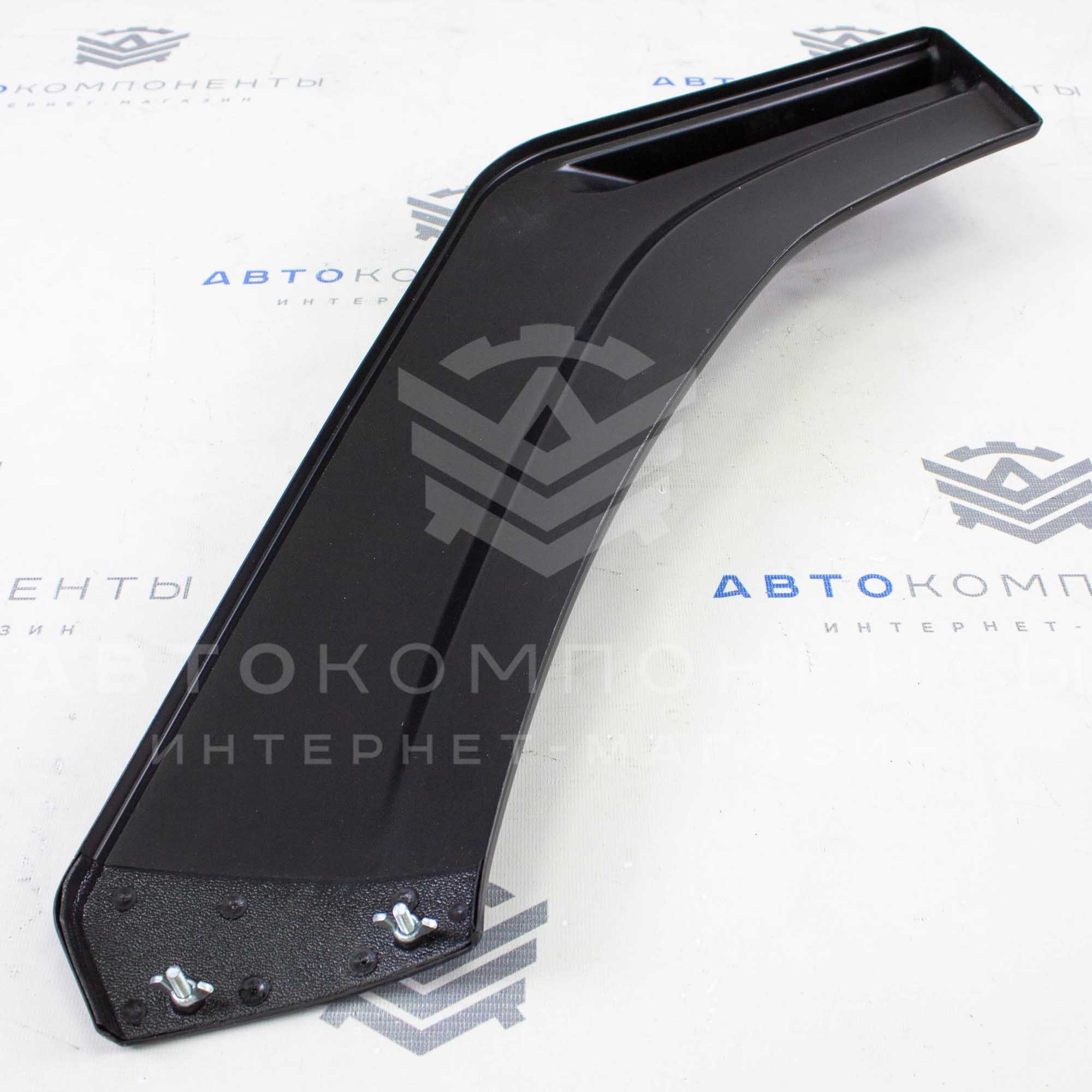 Универсальный сплиттер (вариант №2) переднего бампера (черный глянец)