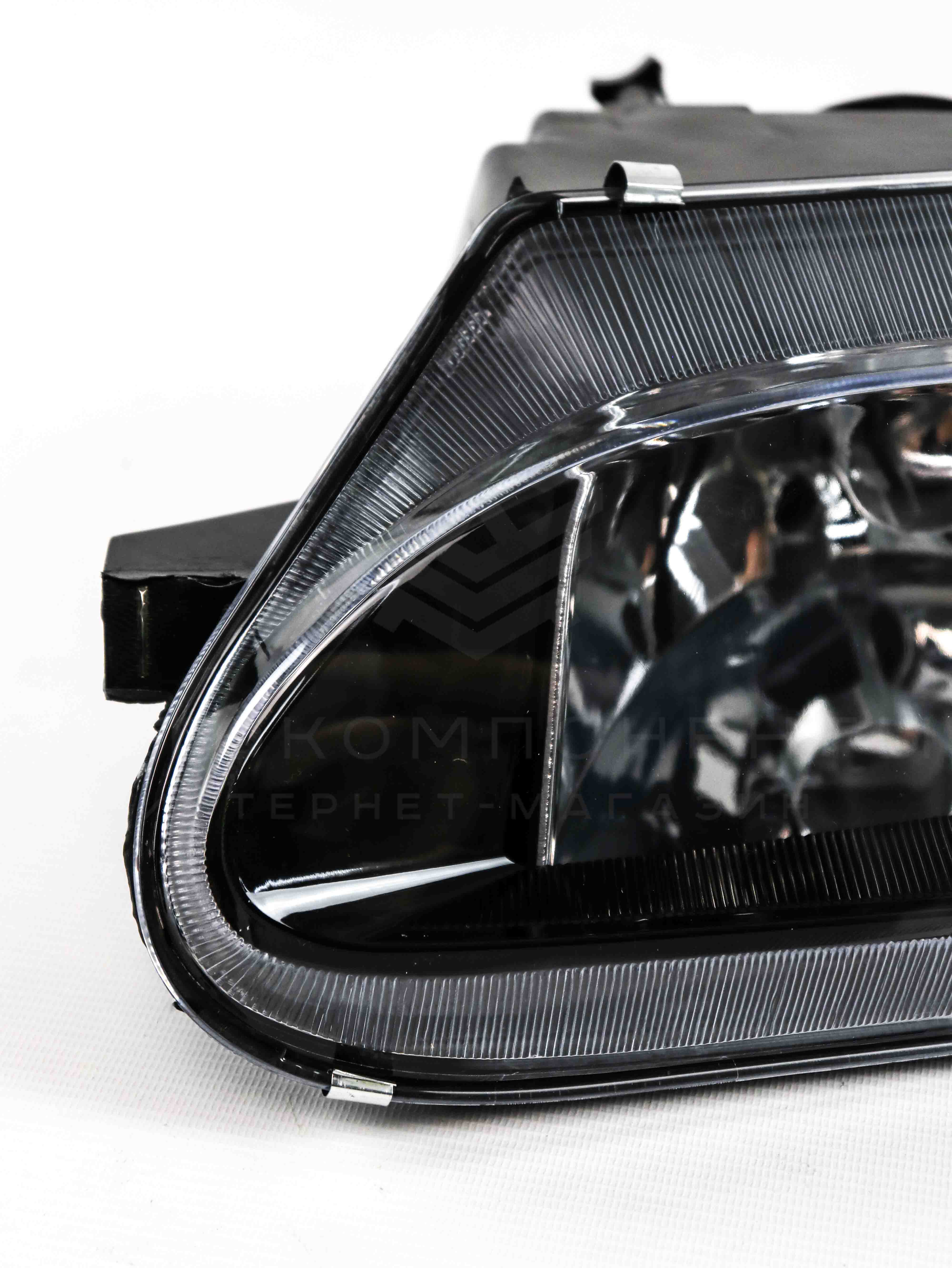 Фары "Черная маска" (оранжевые поворотники) с гладкими стеклами ВАЗ 2113, 2114, 2115