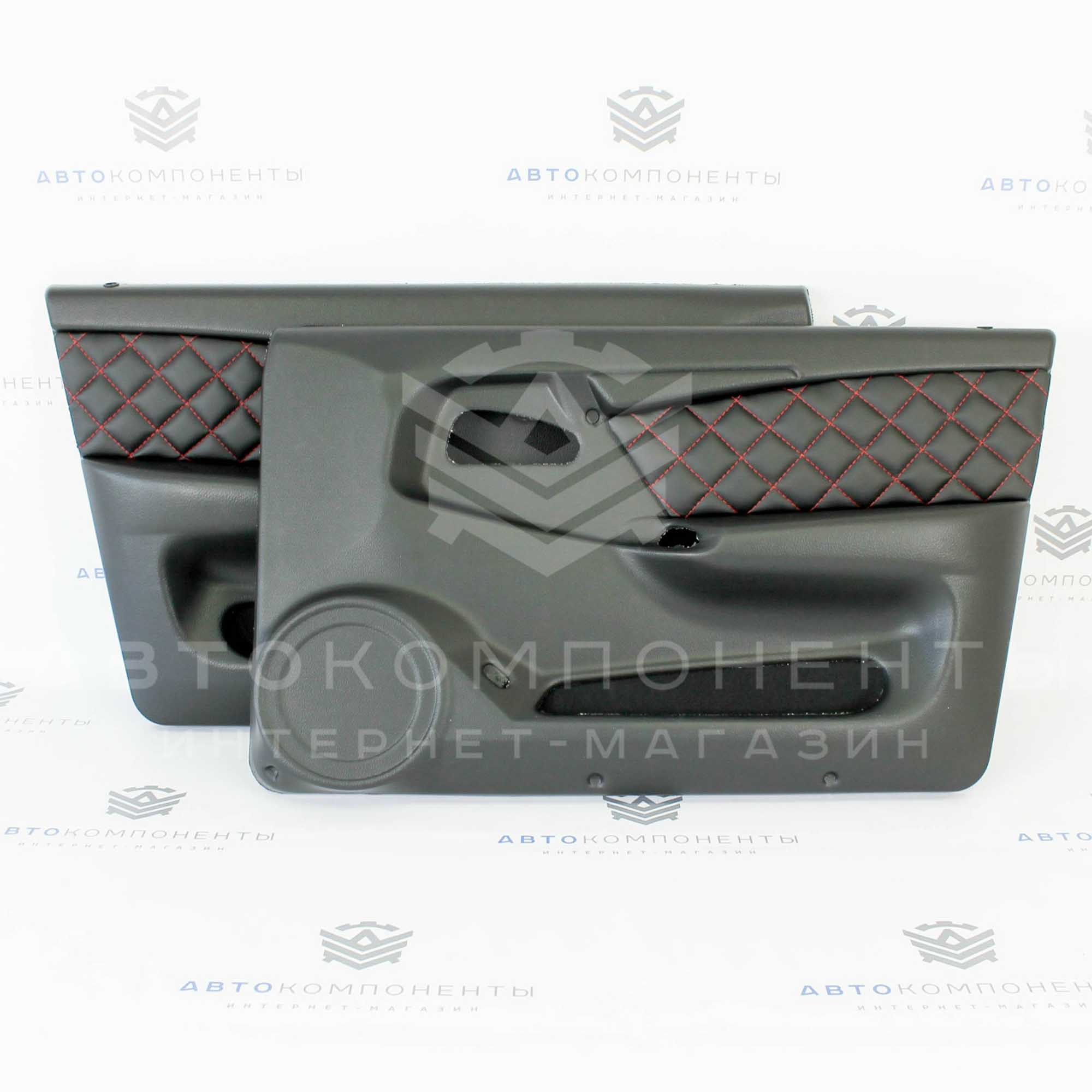 Евро-обшивки (карты дверей) ВАЗ 2114-2115 с вставками "Квадрат по диагонали"