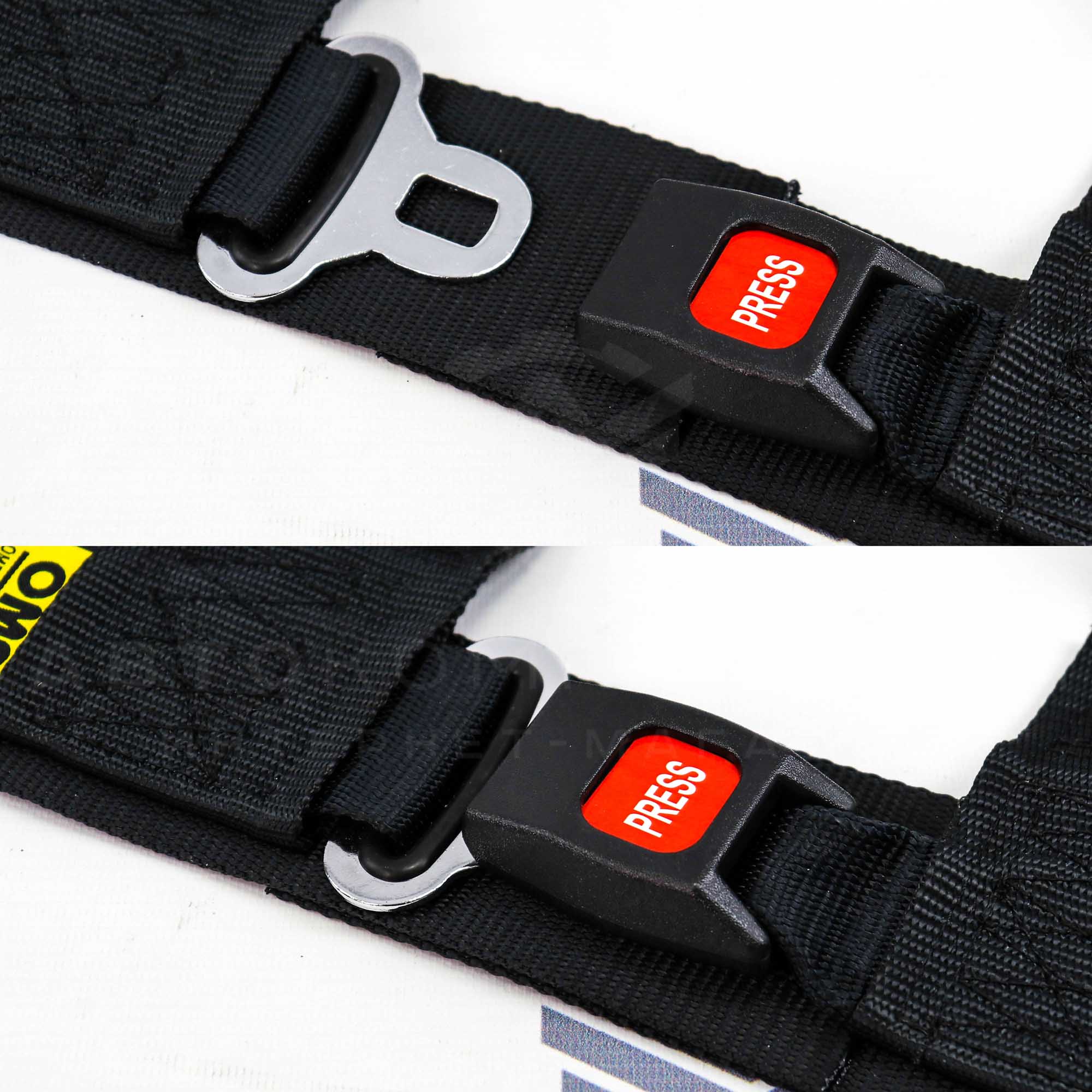 Ремни безопасности STREET OMP style 4-х точечные (черные)