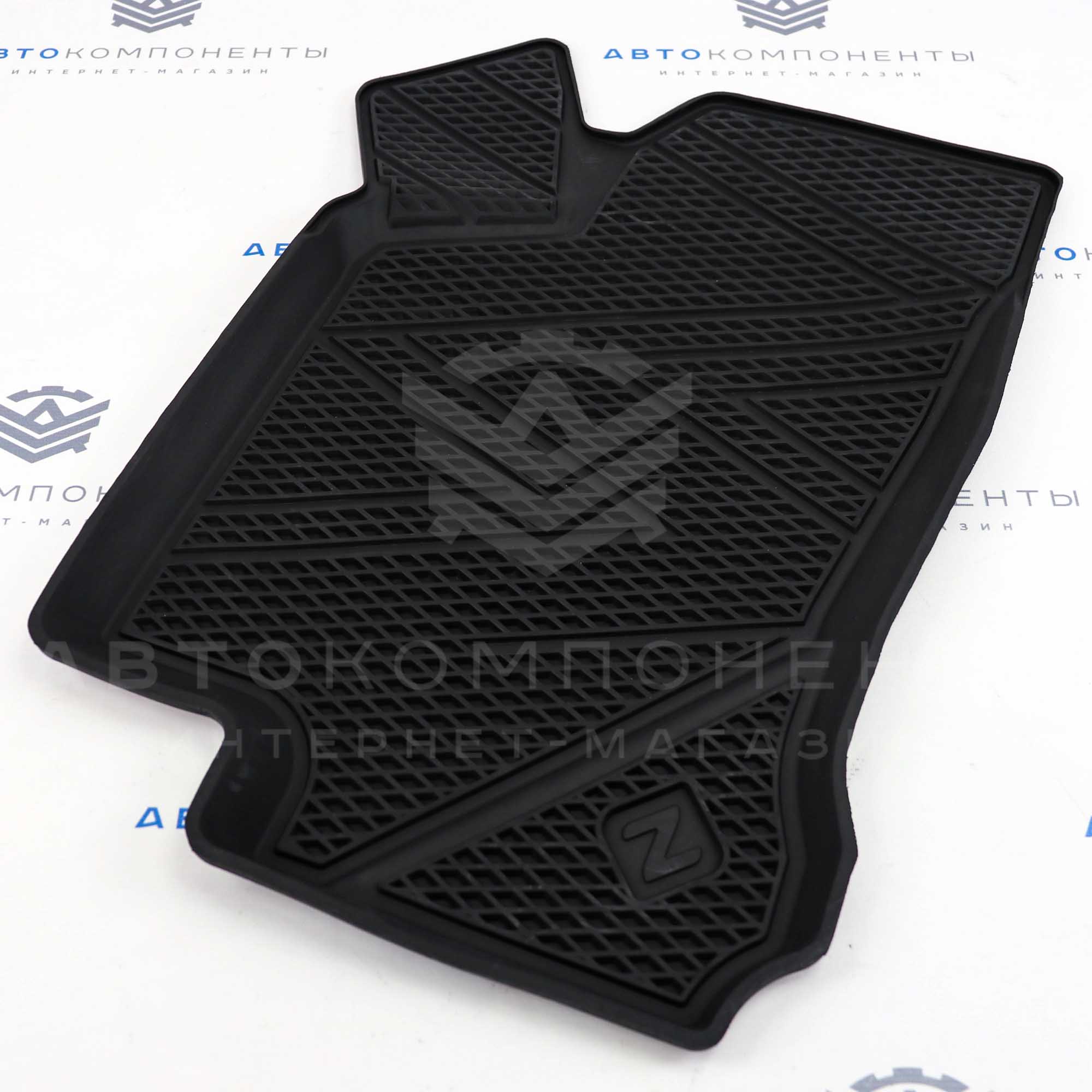 Ковры салонные "Rezkon" с бортами (резиновые, ромб) Лада Гранта (1239015100)