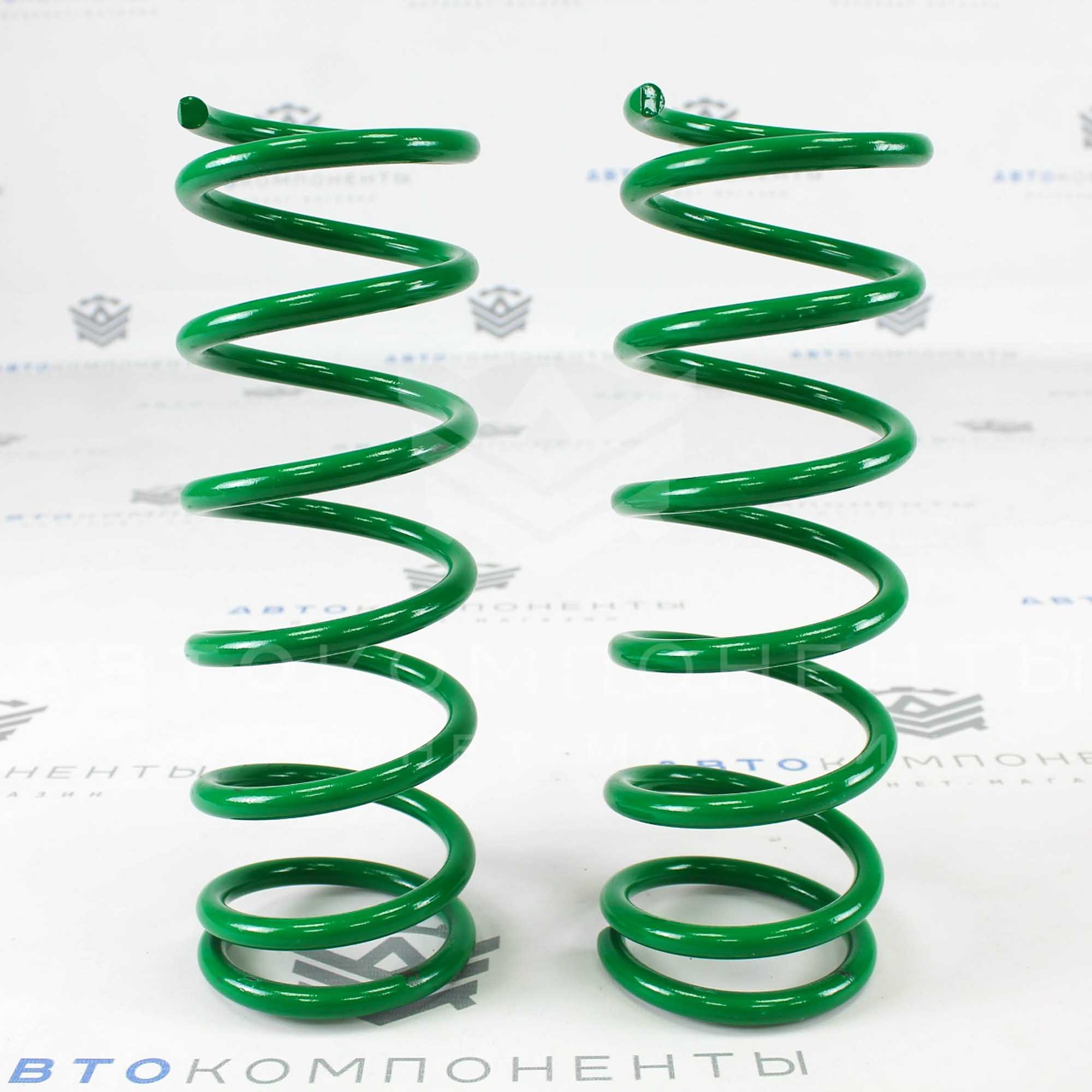 Пружины задние "ТЕХНОРЕССОР" Драйв с занижением -70мм (зеленые) TRR2108-70