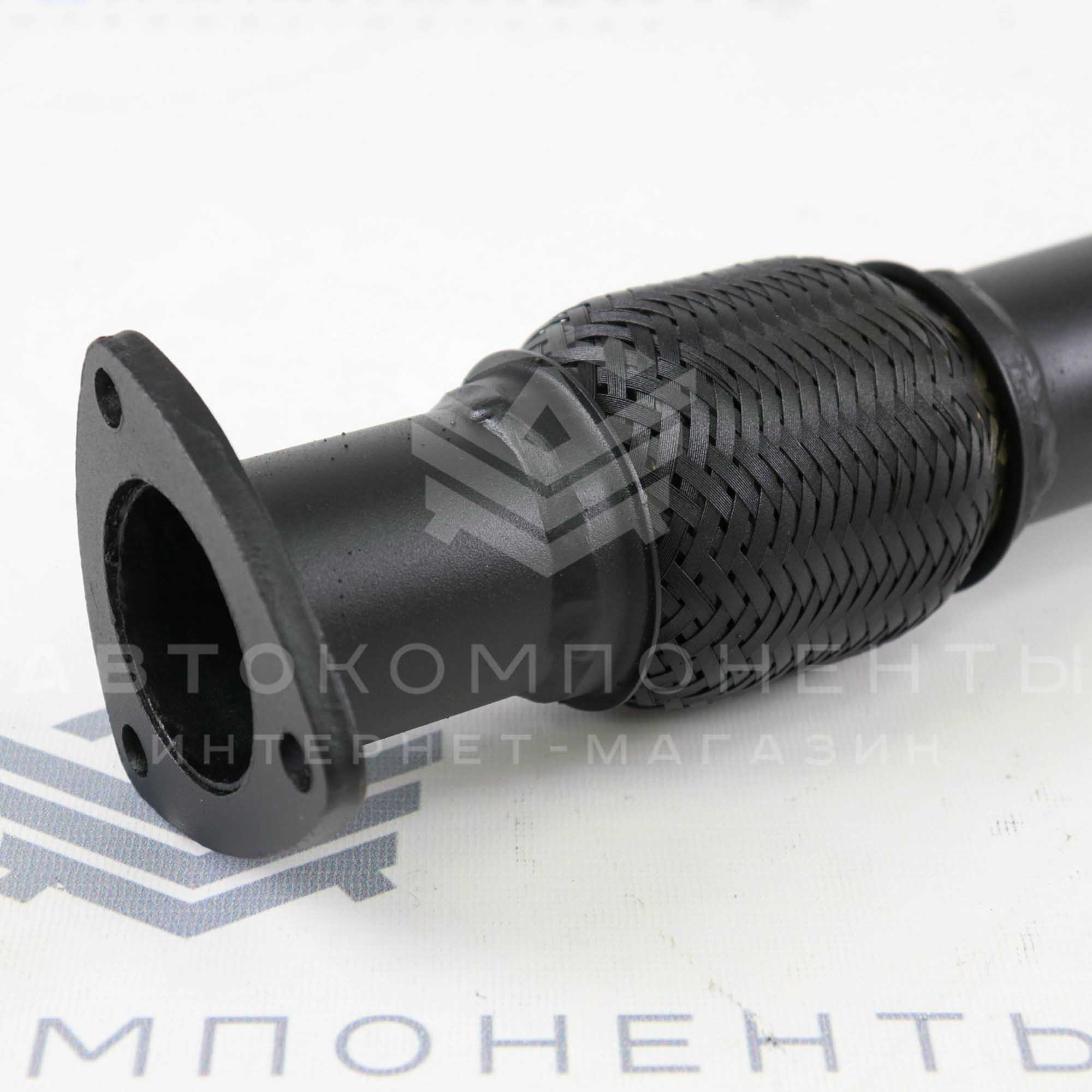 Труба "DK PRO" на "треугольном фланце" с гофрой Лада Приора (РЗ0045)