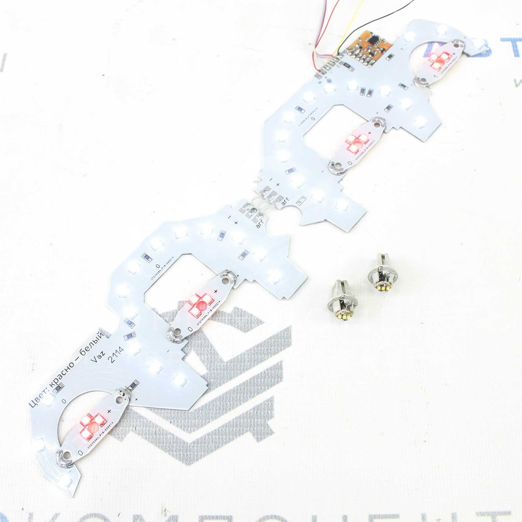 Светодиодная пересвеченная (красно-белая) плата VDO н/о (плавный розжиг) ВАЗ 2110-2112, 2113-2115, Шевроле Нива