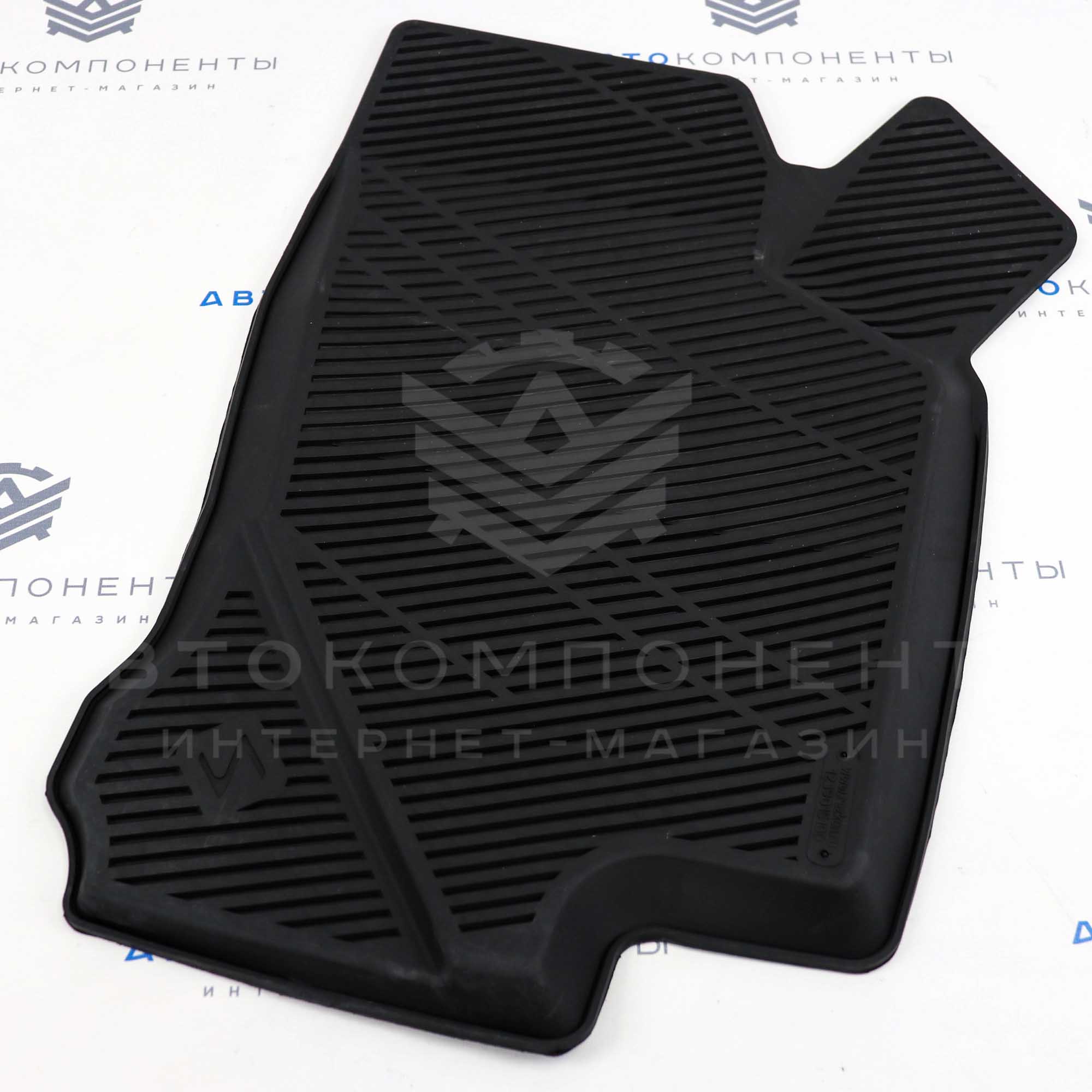 Ковры салонные "Rezkon" с бортами (резиновые, ромб) Лада Гранта (1239015100)