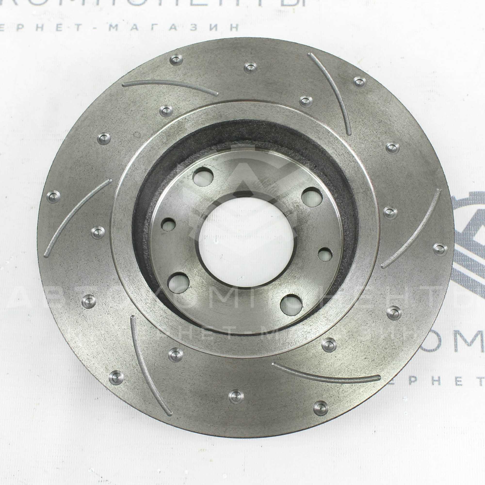 Тормозные диски "АТС" 2108-05 R13 (насечки, перфорация) ВАЗ 2108-21099, 2113-2115