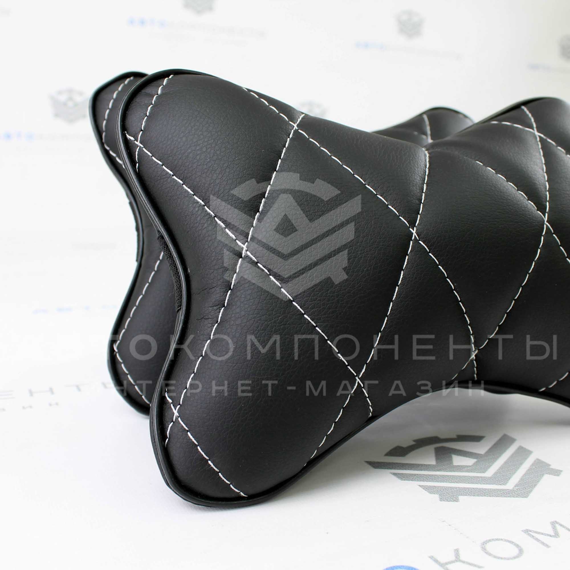 Подушка подголовника с прострочкой "Ромб"