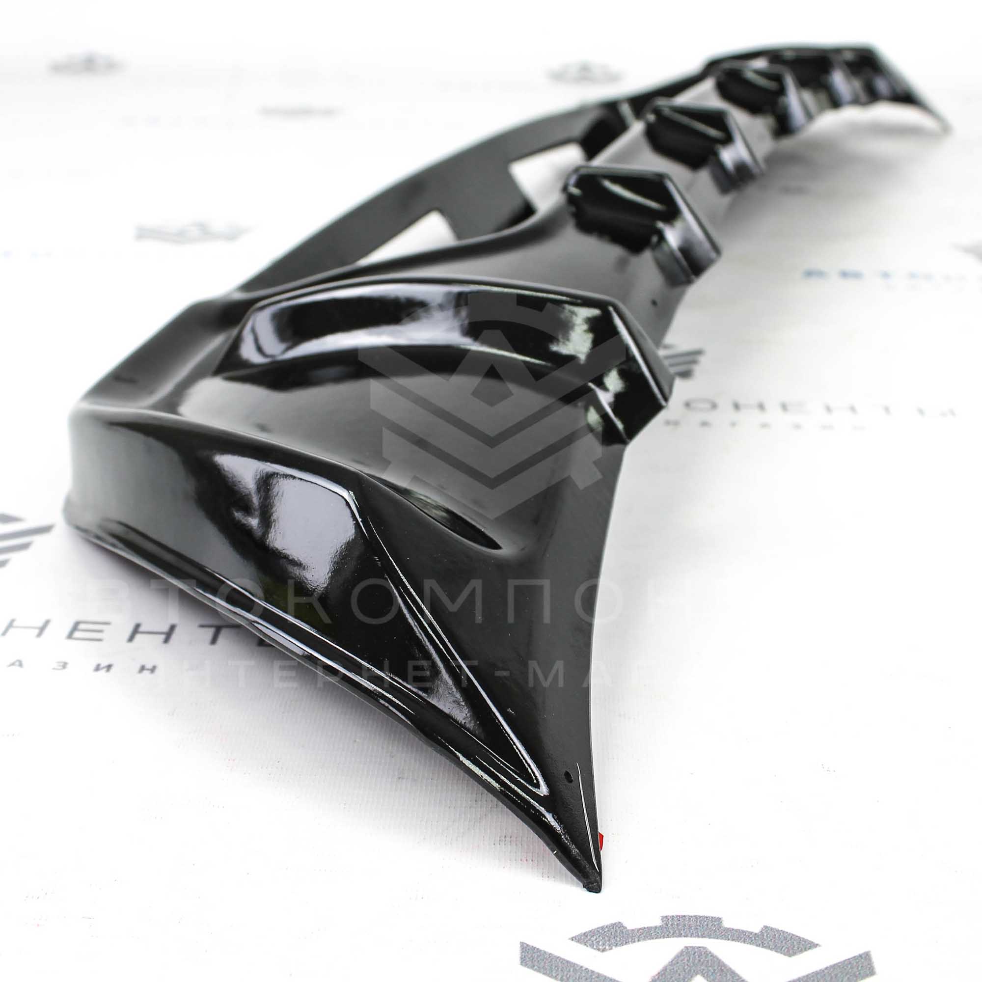 Диффузор заднего бампера "Ника" (черный глянец) Лада Гранта (седан)