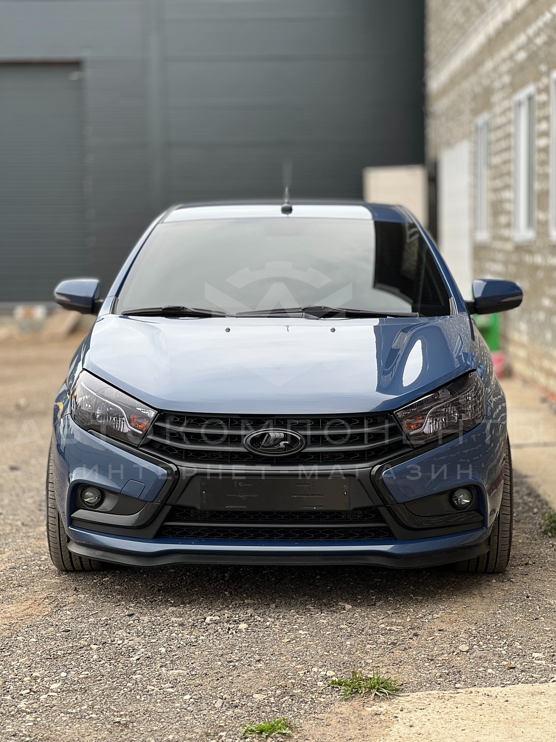 Универсальная резиновая губа "SAMURAI" на передний бампер (черная)