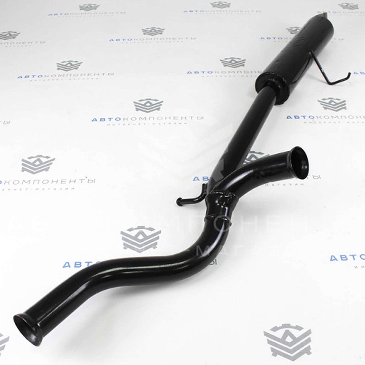 Глушитель "Stinger" основной, прямоточный, раздвоенный (без насадок) Лада Гранта