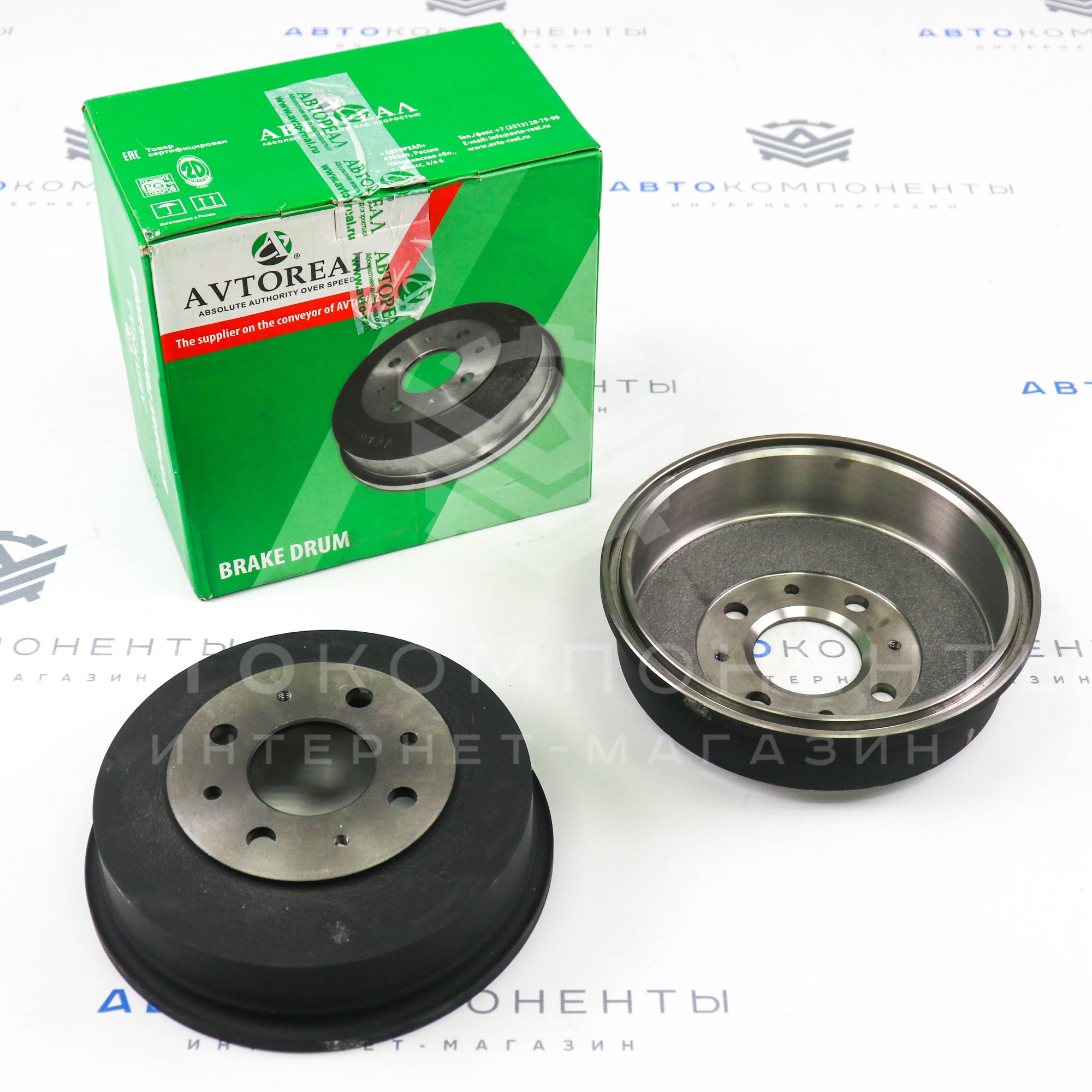 Тормозные (задние) барабаны "АвтоРеал" (чугун) ВАЗ 2108-2115, Калина, Приора, Гранта (AB1118 3502070)