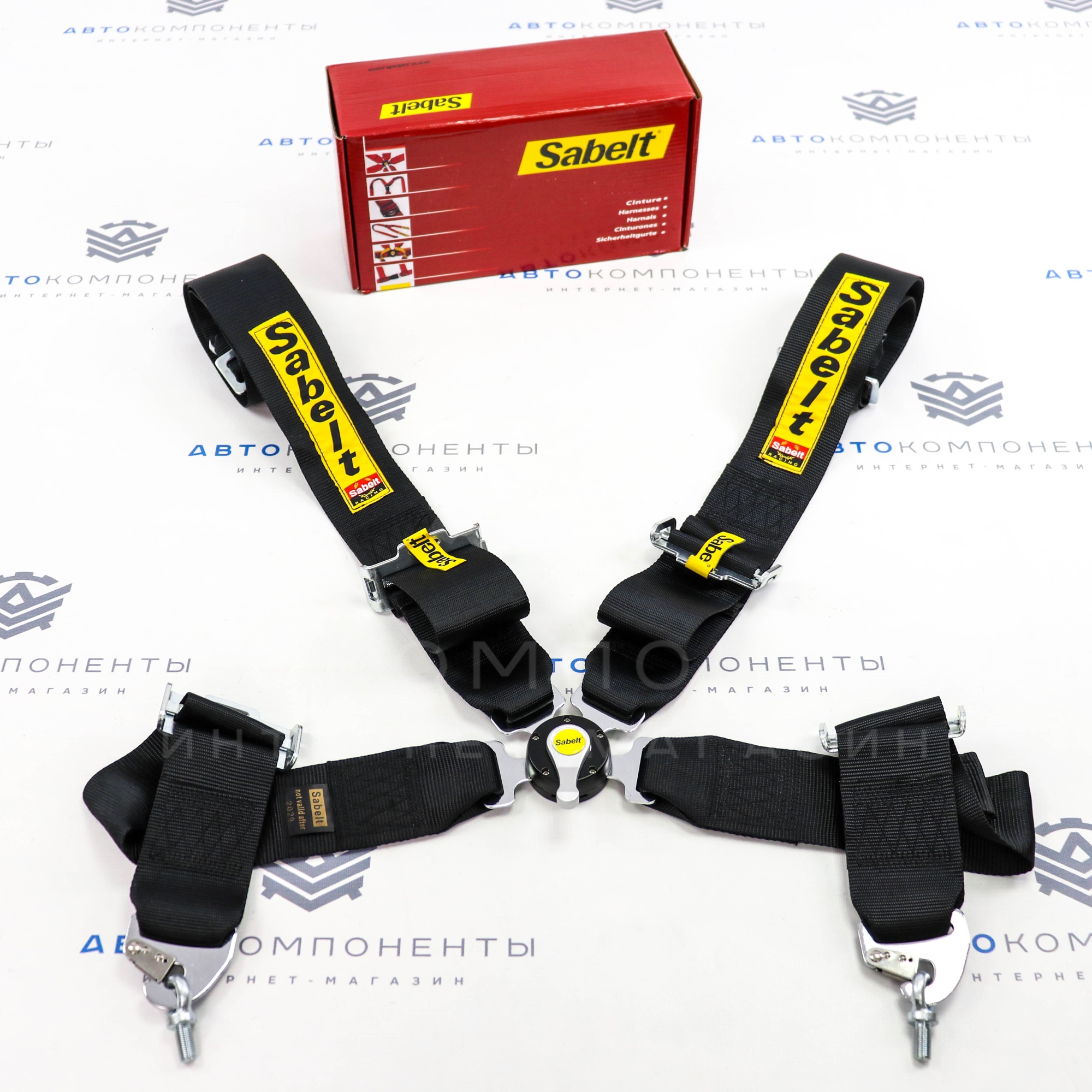 Ремни безопасности SPORT SABELT 4-х точечные (черные)