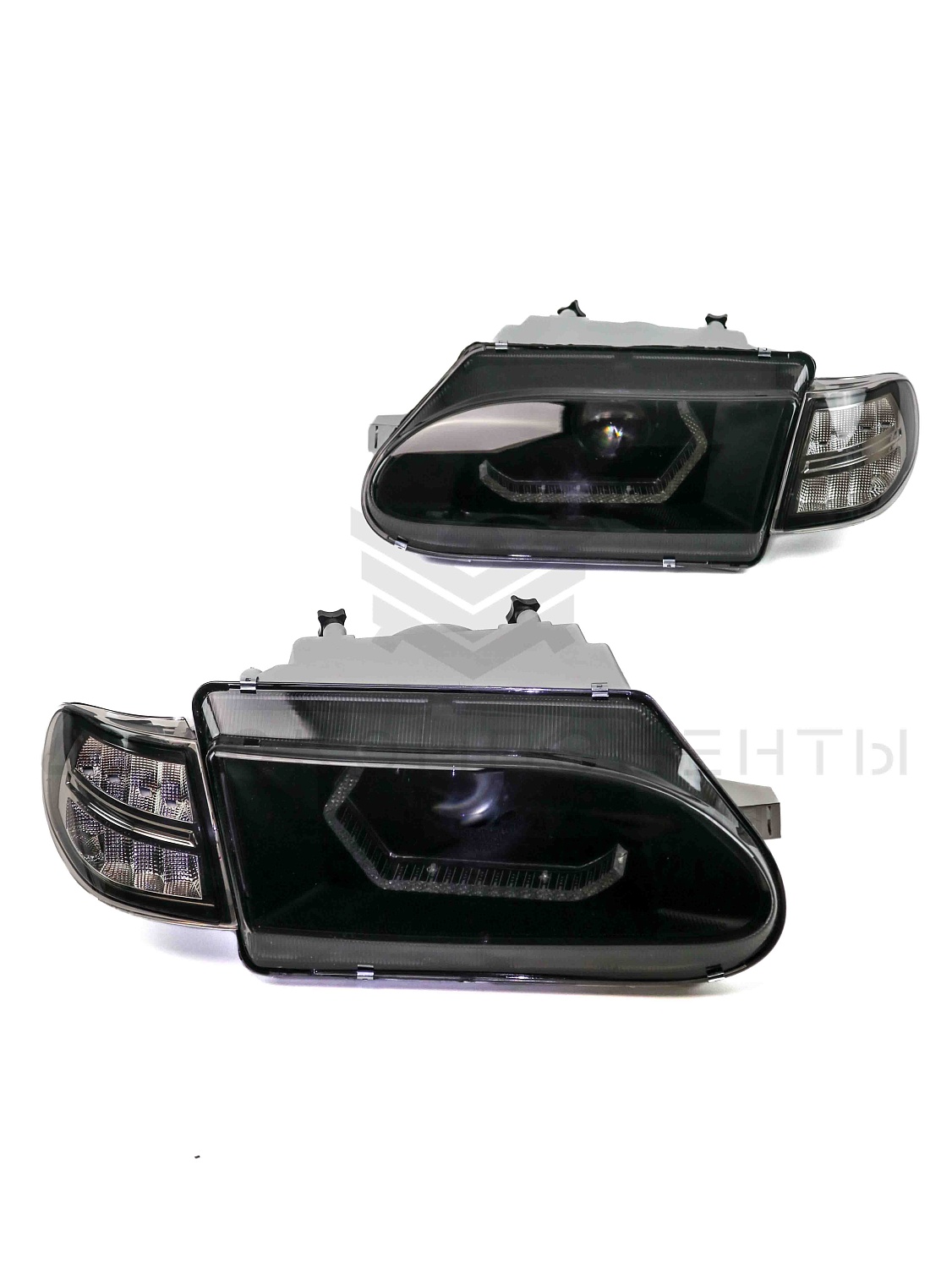 Светодиодные фары в стиле “BMW M3” (диодные поворотники) с ДХО (BI-LED линзы) ВАЗ 2113, 2114, 2115