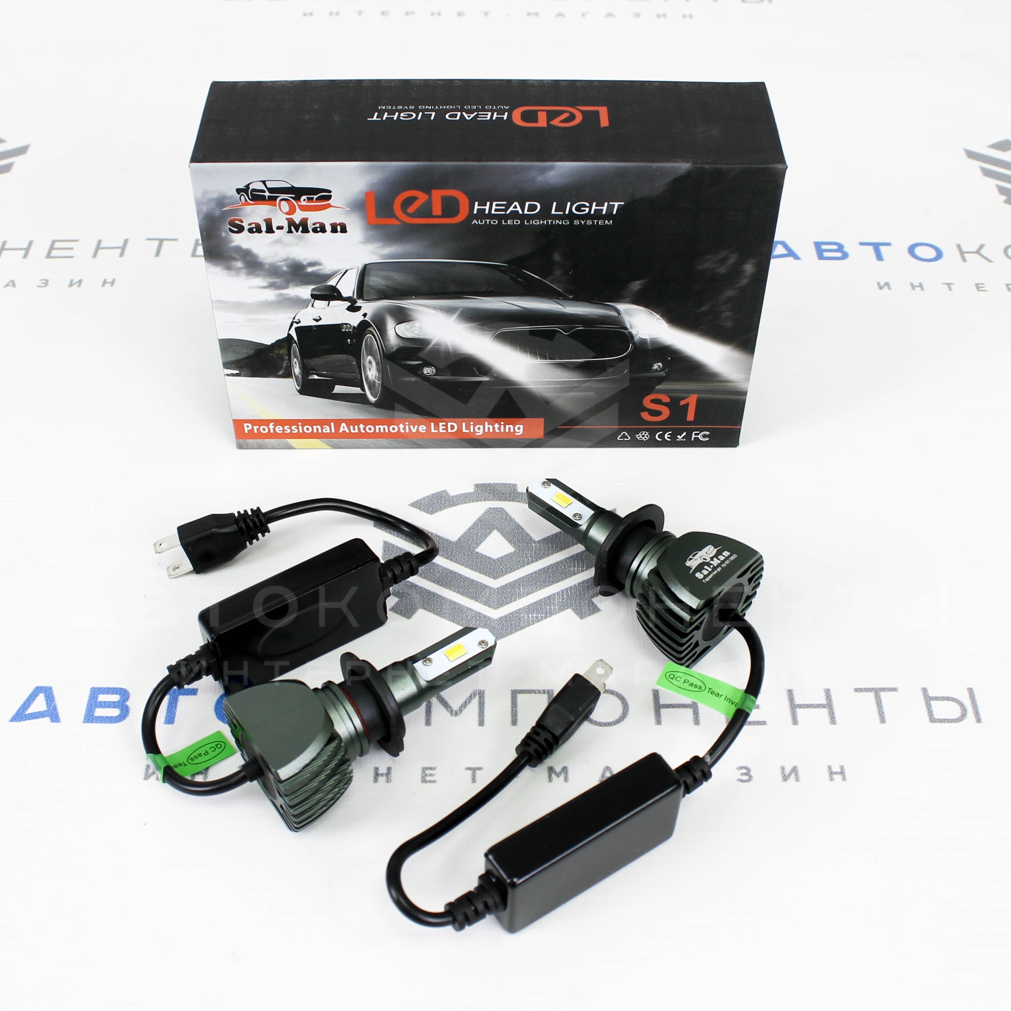 Светодиодные лампы S1 "Sal-Man" 40W 6000K H7 (2)