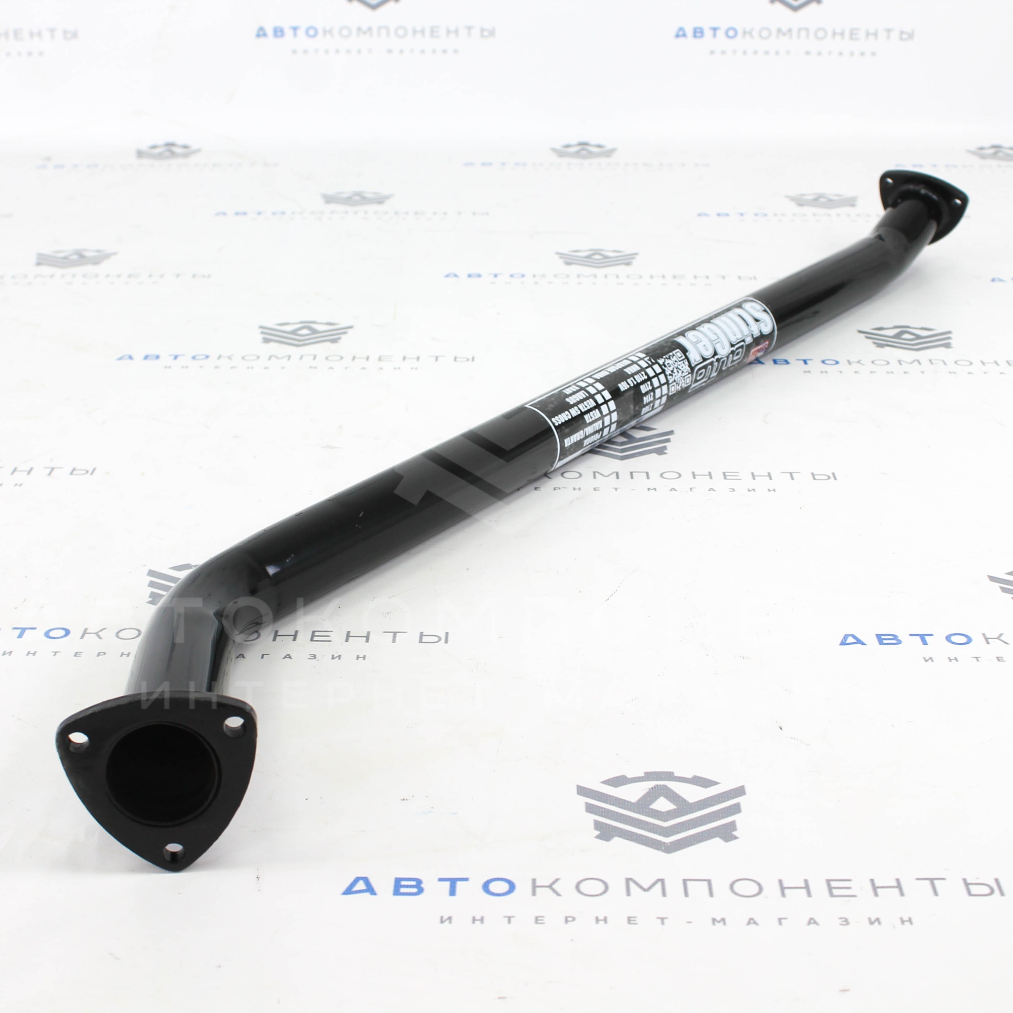 Прямоточный резонатор (труба) Stinger Нива 4х4 (Треугольный фланец с двух сторон)