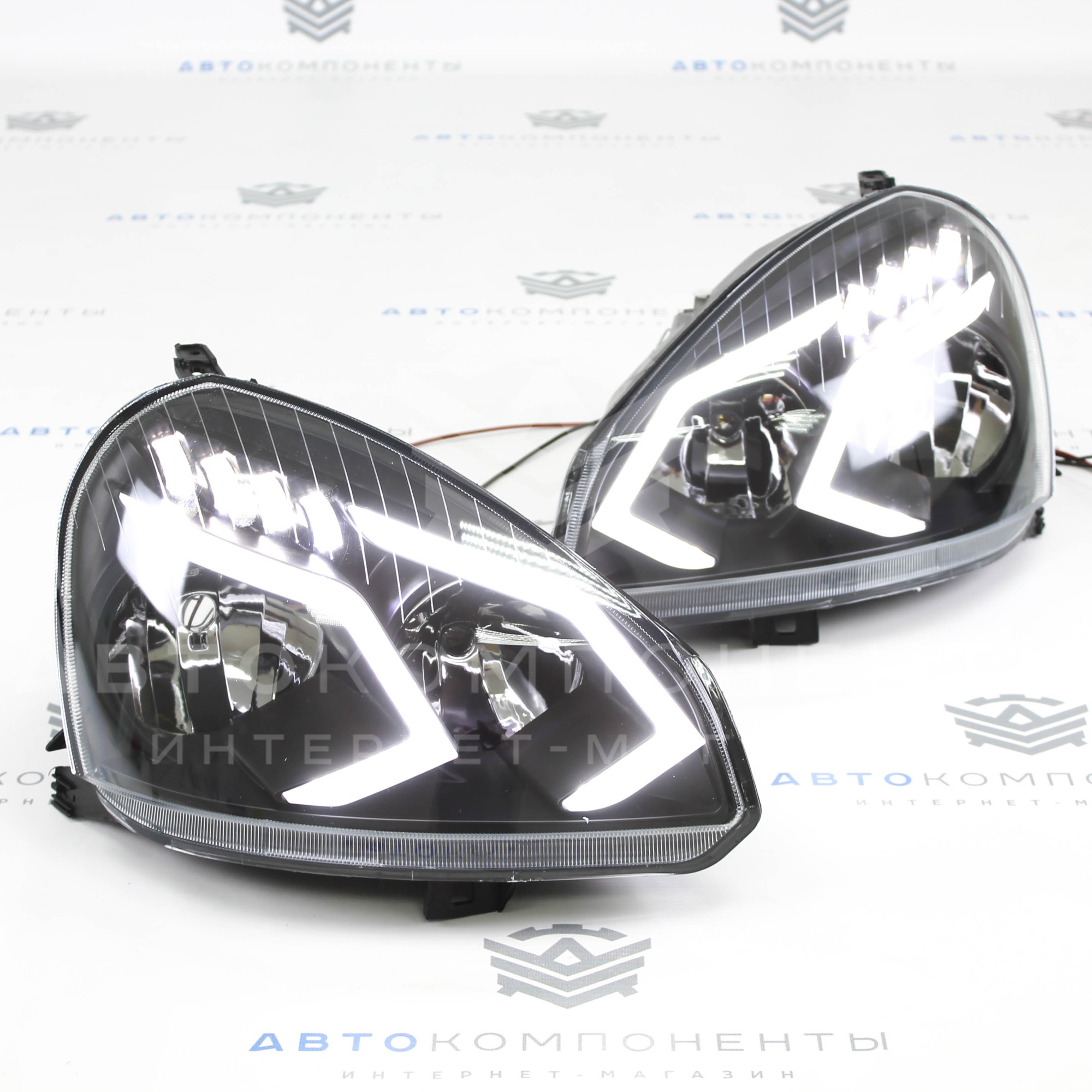 Фары Лада Приора "AMG" (с бегающими повторителями)