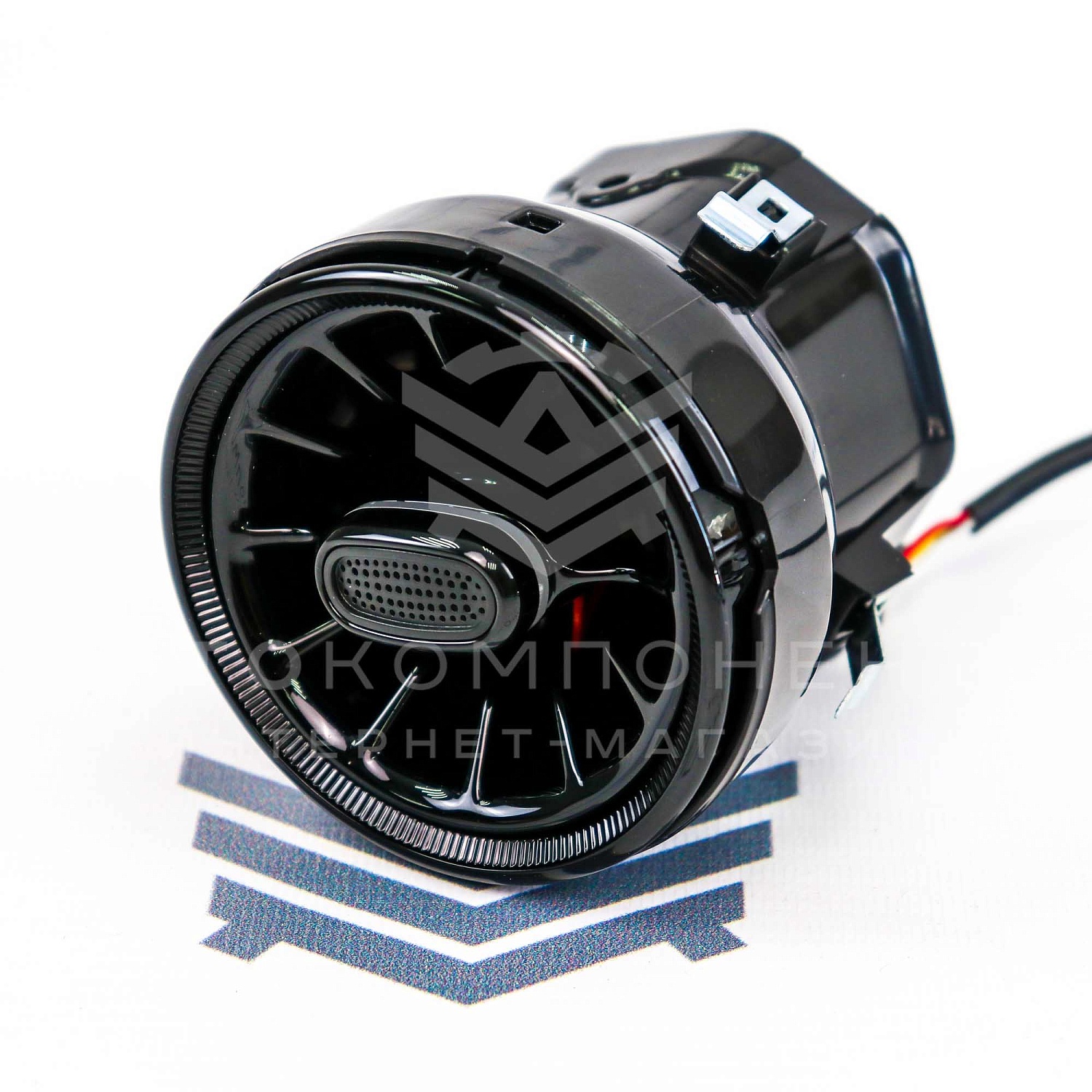 Сопла вентиляции AMG (2 шт) с RGB подсветкой (Bluetooth) Лада Гранта, Калина 2, Ларгус (черные)