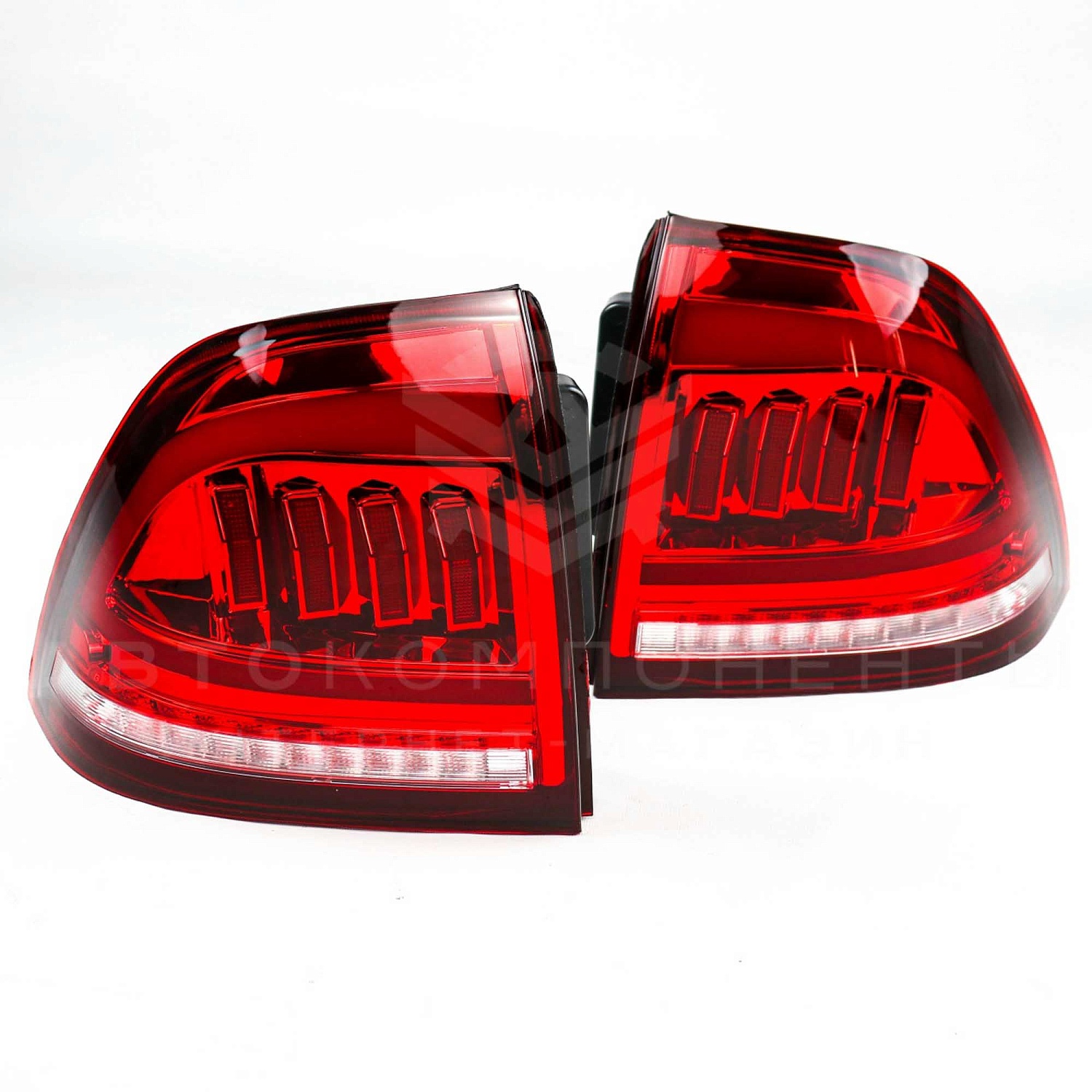 Светодиодные фонари Лада Приора в стиле Mustang (красные)