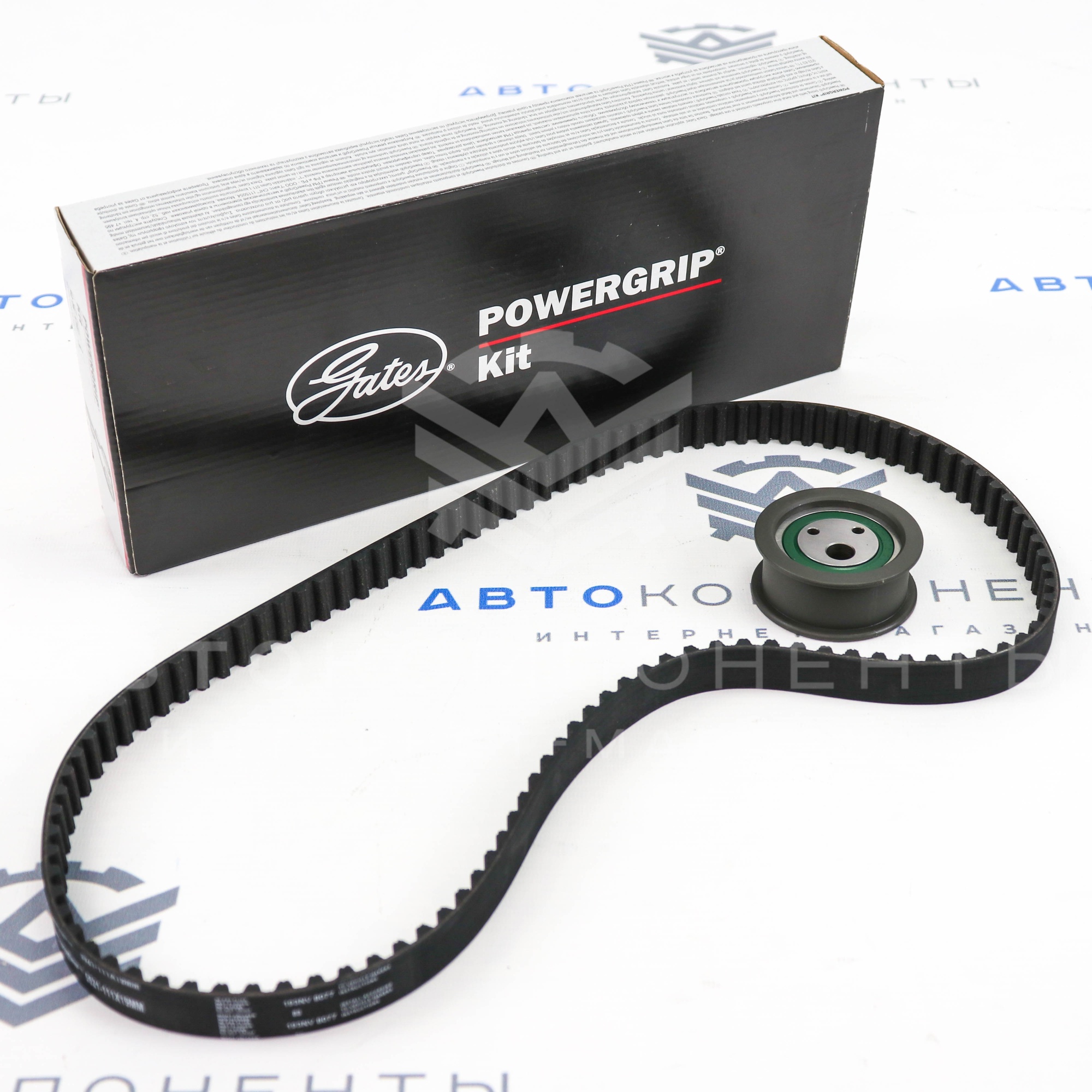 Ремень ГРМ с роликом "GATES" 8V ВАЗ 2108-2115, 2110-2112, Калина, Приора, Гранта (К015521)