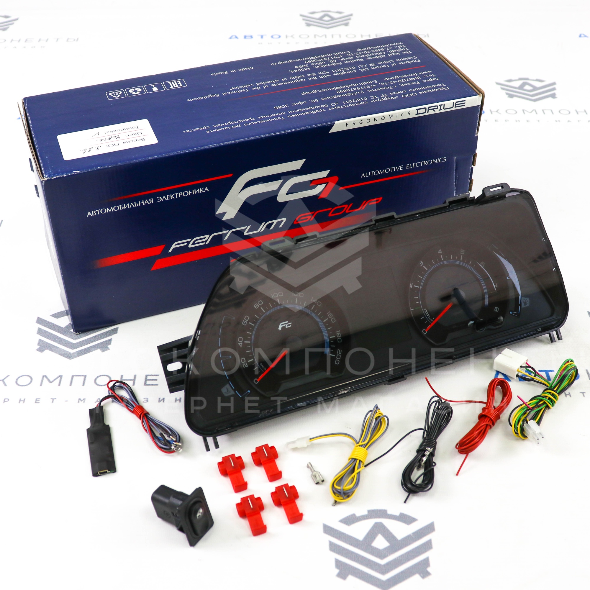 Электронная комбинация приборов "Ferrum Group" GF 826 ВАЗ 2108-2115, 2110-2112