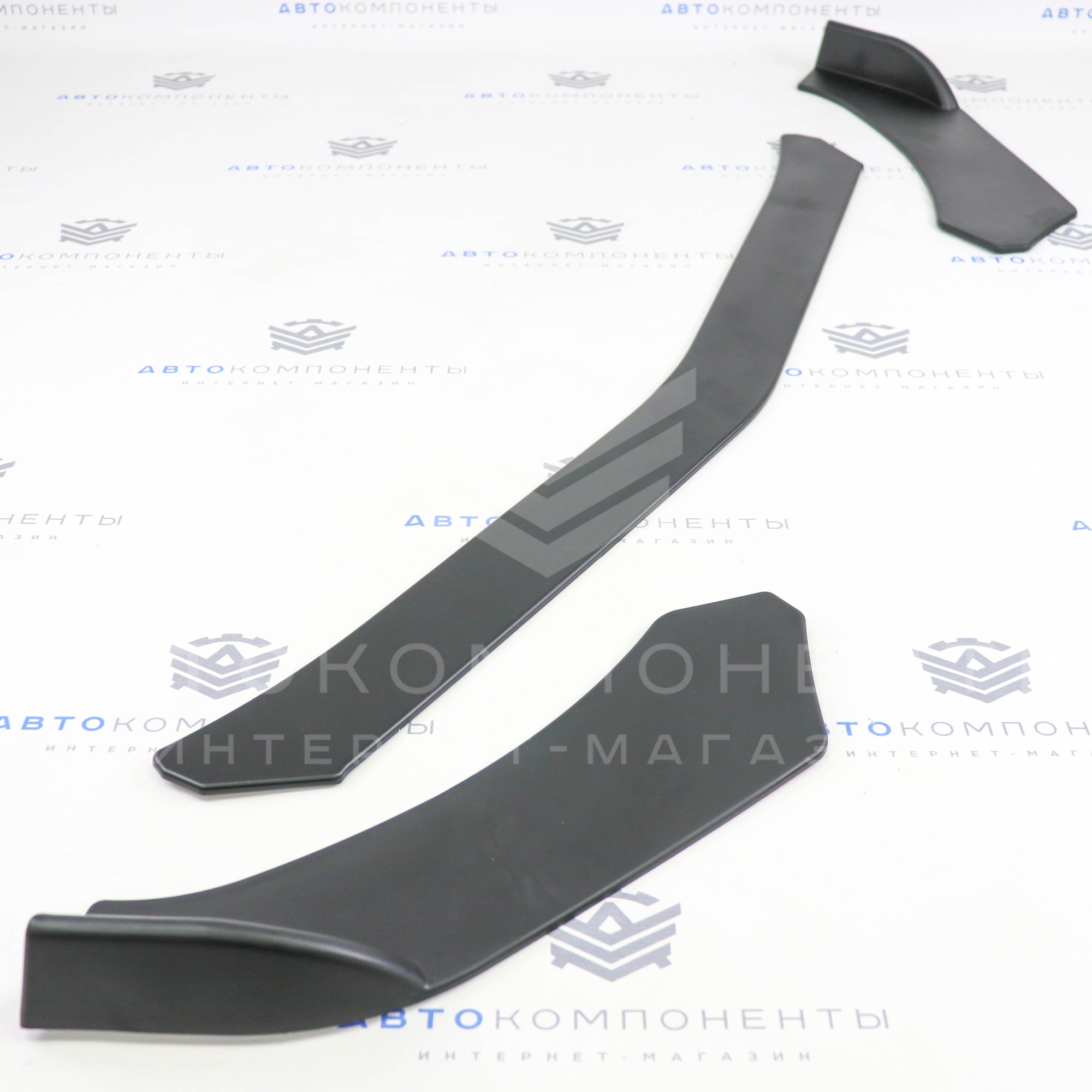 Универсальный сплиттер (губа бампера) "Sal-Man" черный мат ver.1