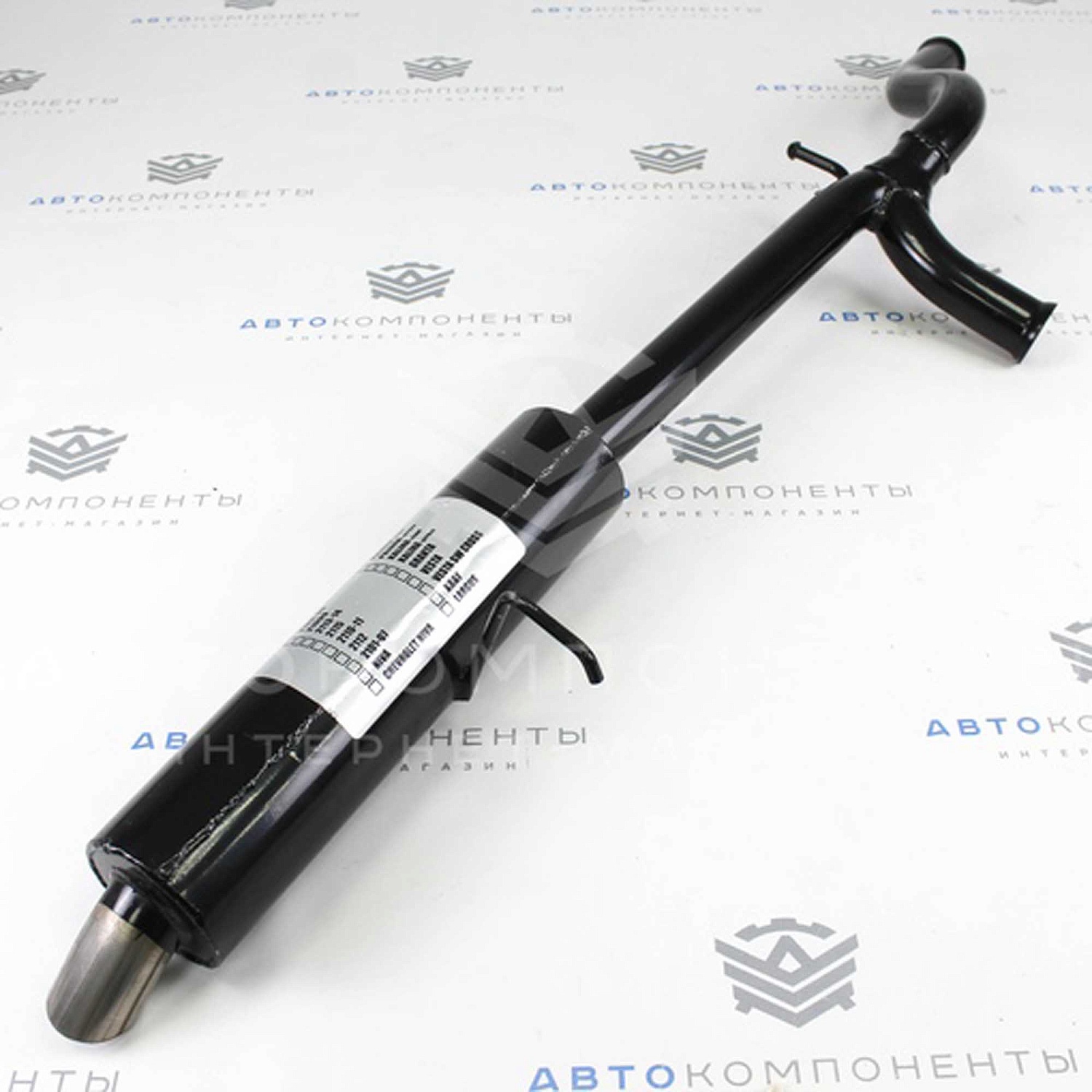 Глушитель "Stinger" основной, прямоточный, раздвоенный (без насадок) Лада Гранта