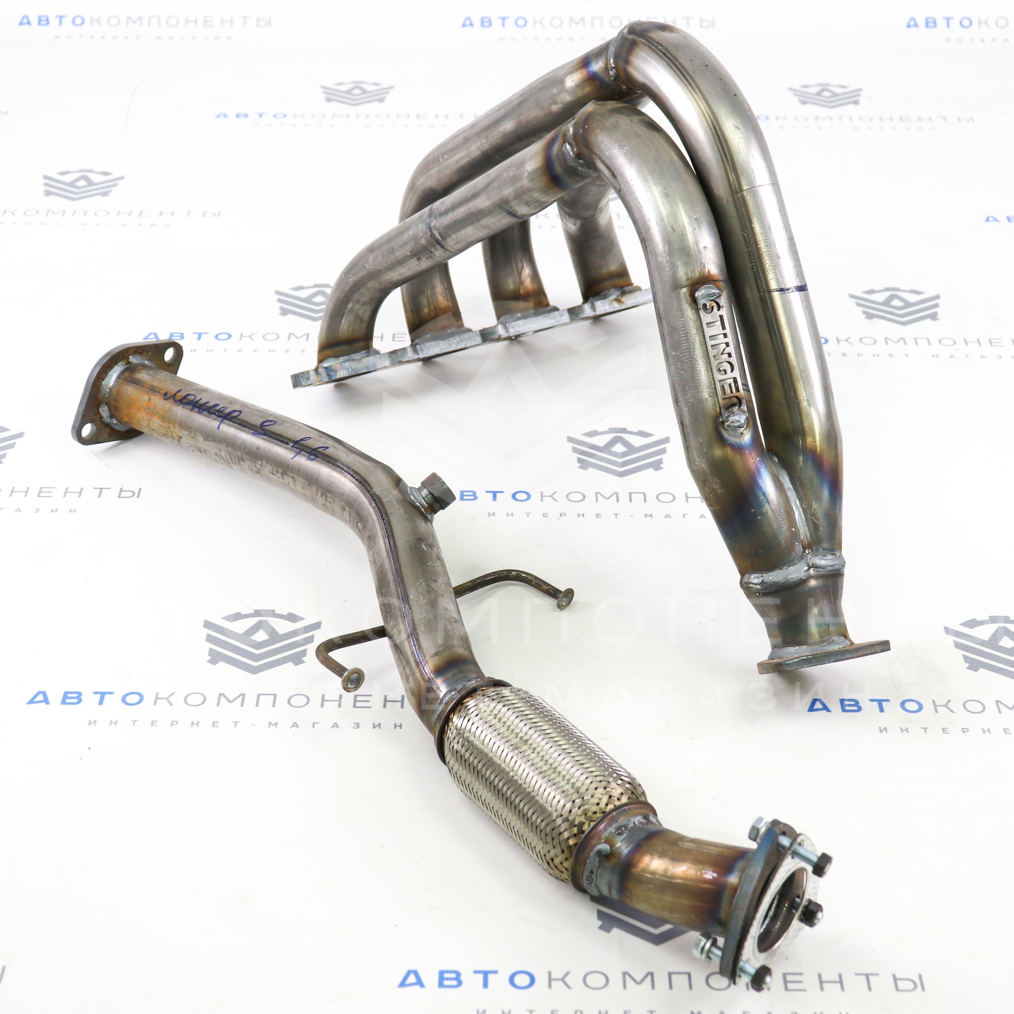 Выпускной комплект "Stinger" с глушителем Mitsubishi Lancer 9 (1.6)