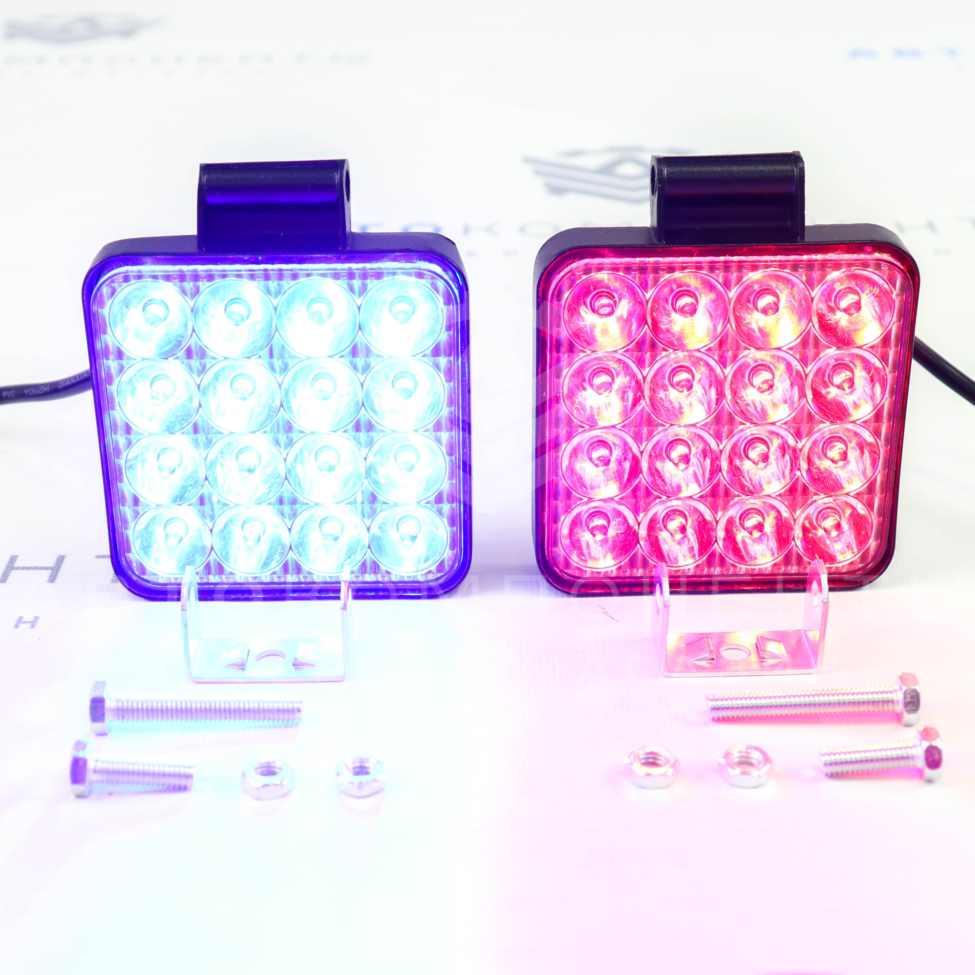 Вспышки ФСО 48W (красно-синие)