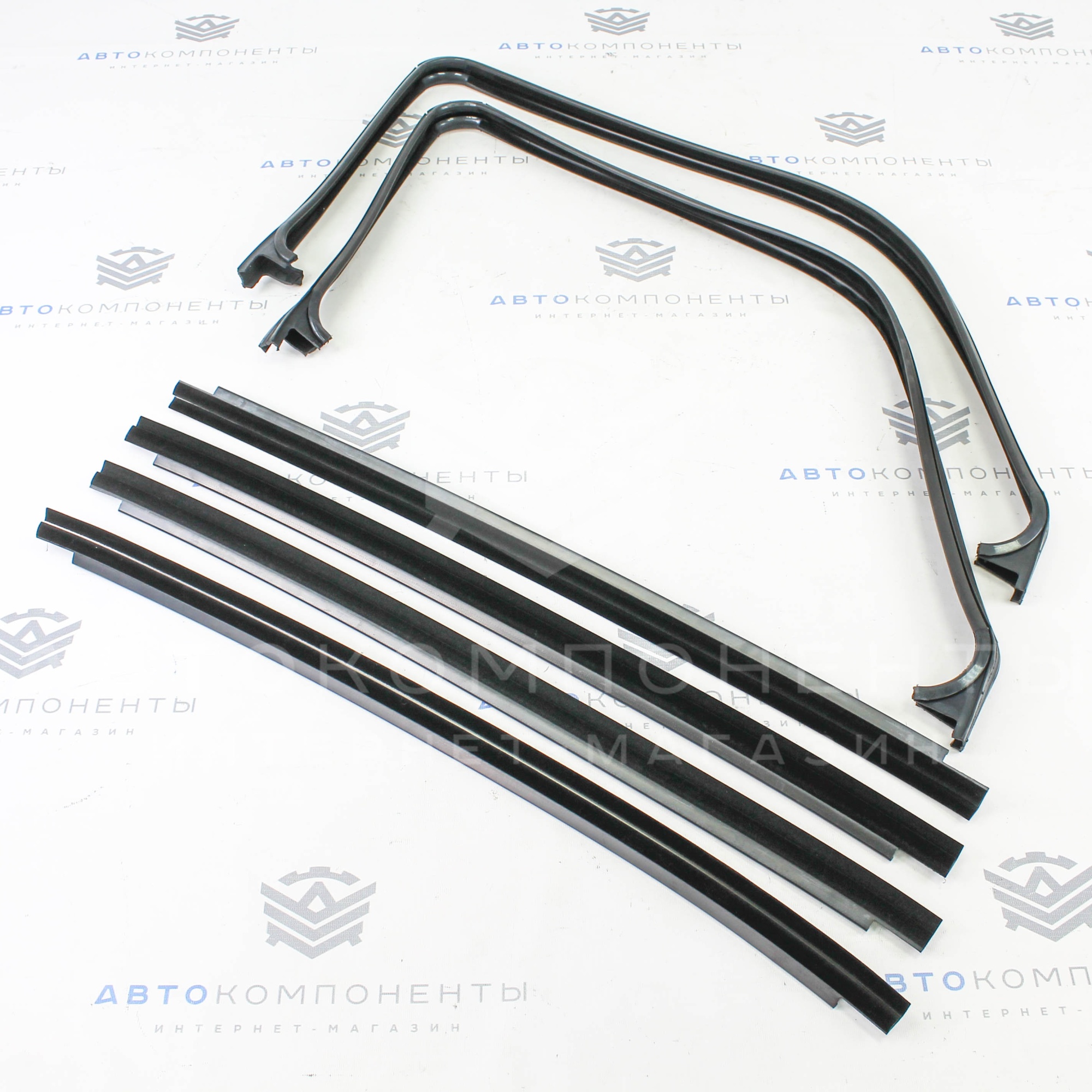 Комплект уплотнителей и бархоток опускных стекол Лада Нива 4Х4