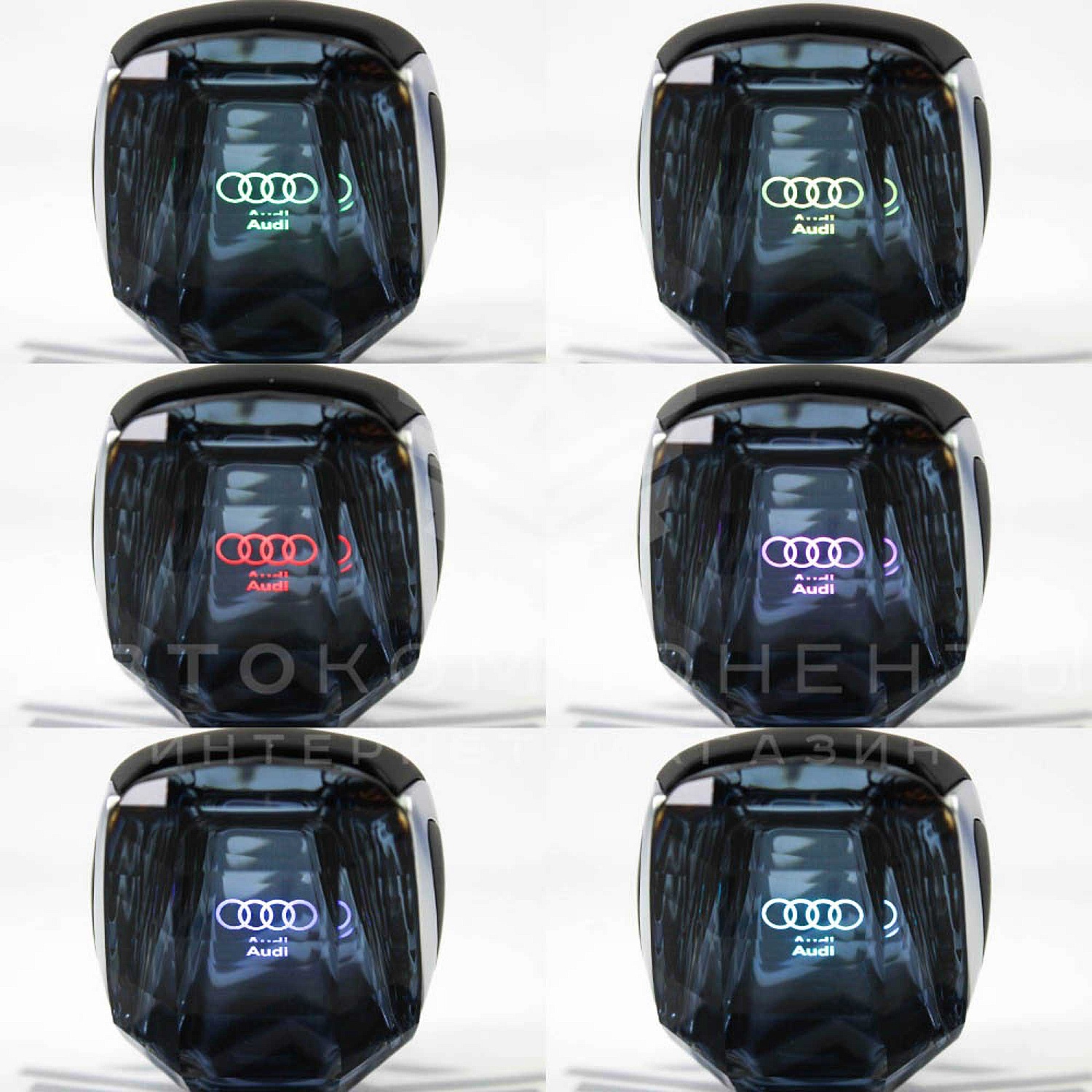 Ручка КПП AUDI "Кристалл" с подсветкой (универсальная)