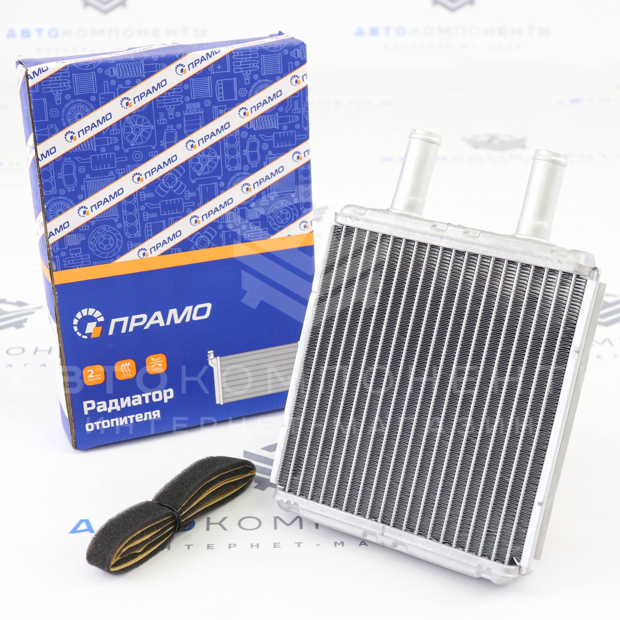 Радиатор отопителя "ПРАМО" Лада Приора с кондиционером Halla