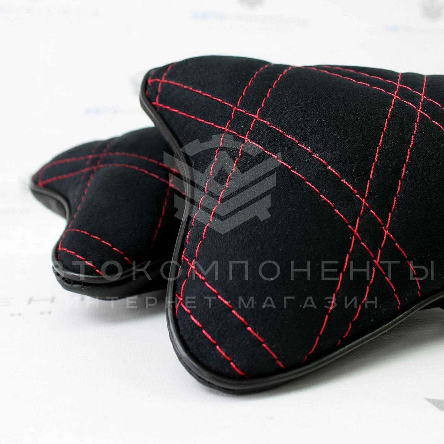 Подушка подголовника с прострочкой "Ромб 2 строчки"