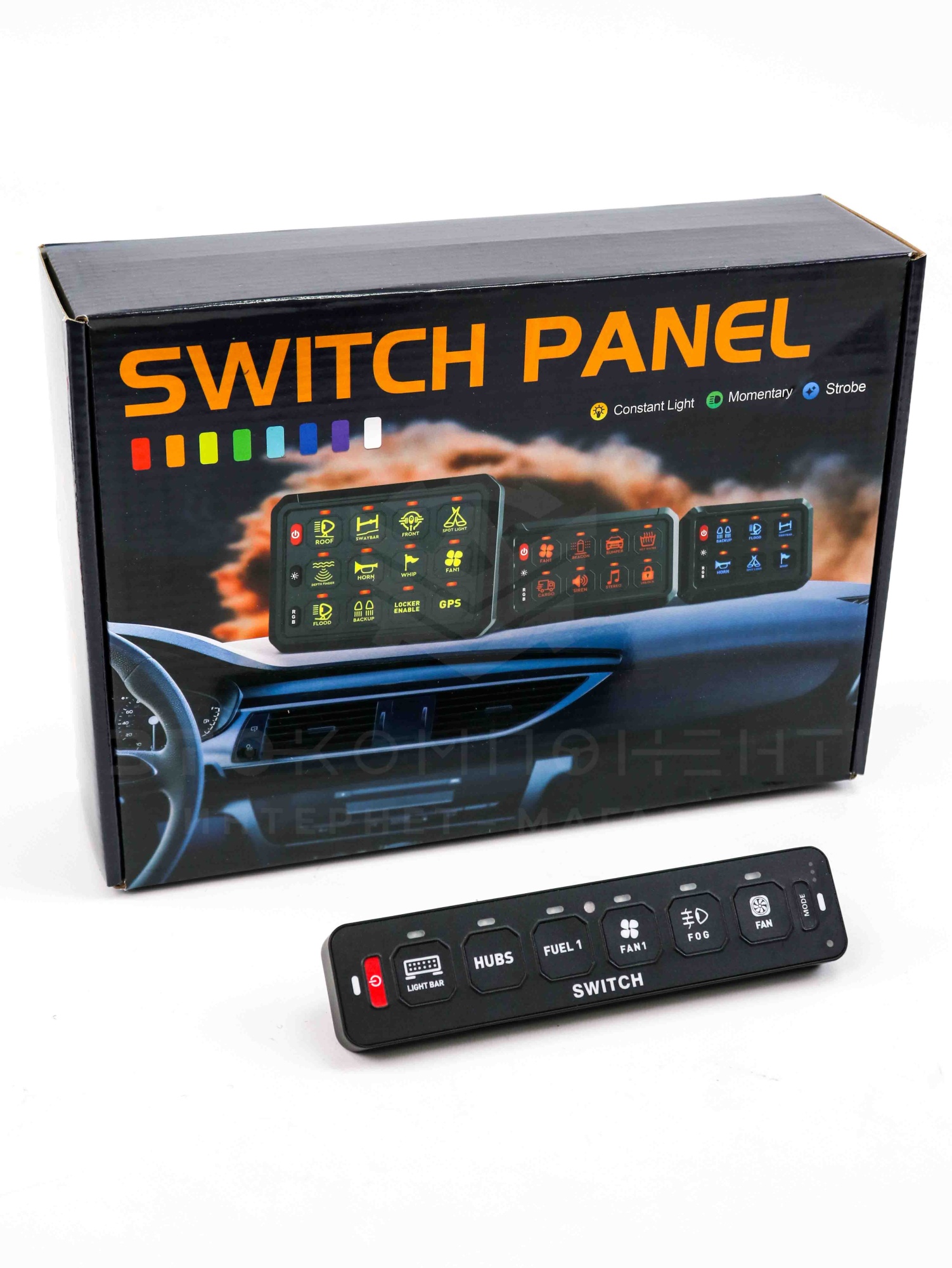 Универсальная панель переключателей KeyPad (кейпад) на 6 кнопок с PDM (беспроводной)