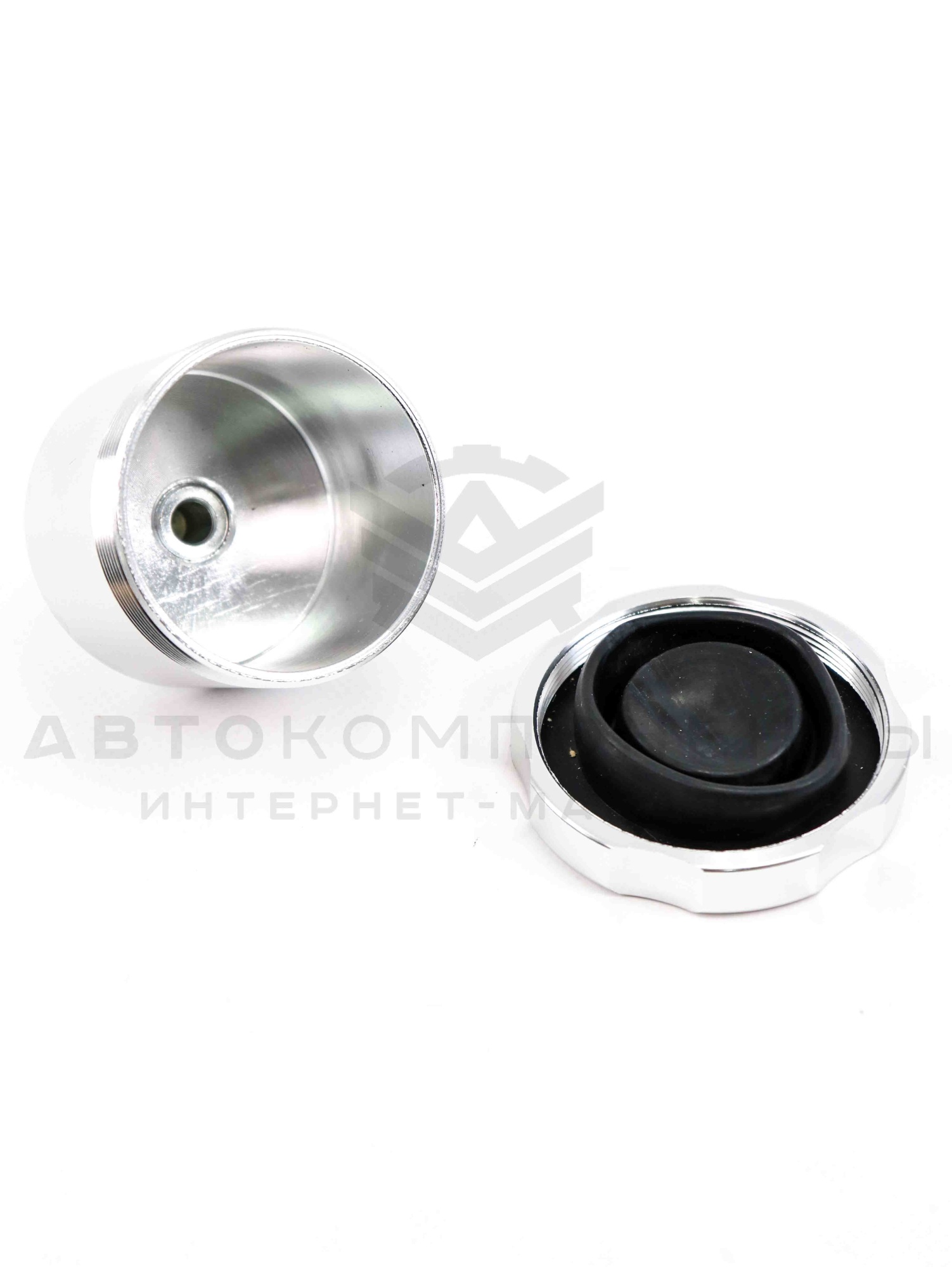 Универсальный бачок тормозной жидкости (алюминиевый) с резьбой 7/16"-20 (серебристый)