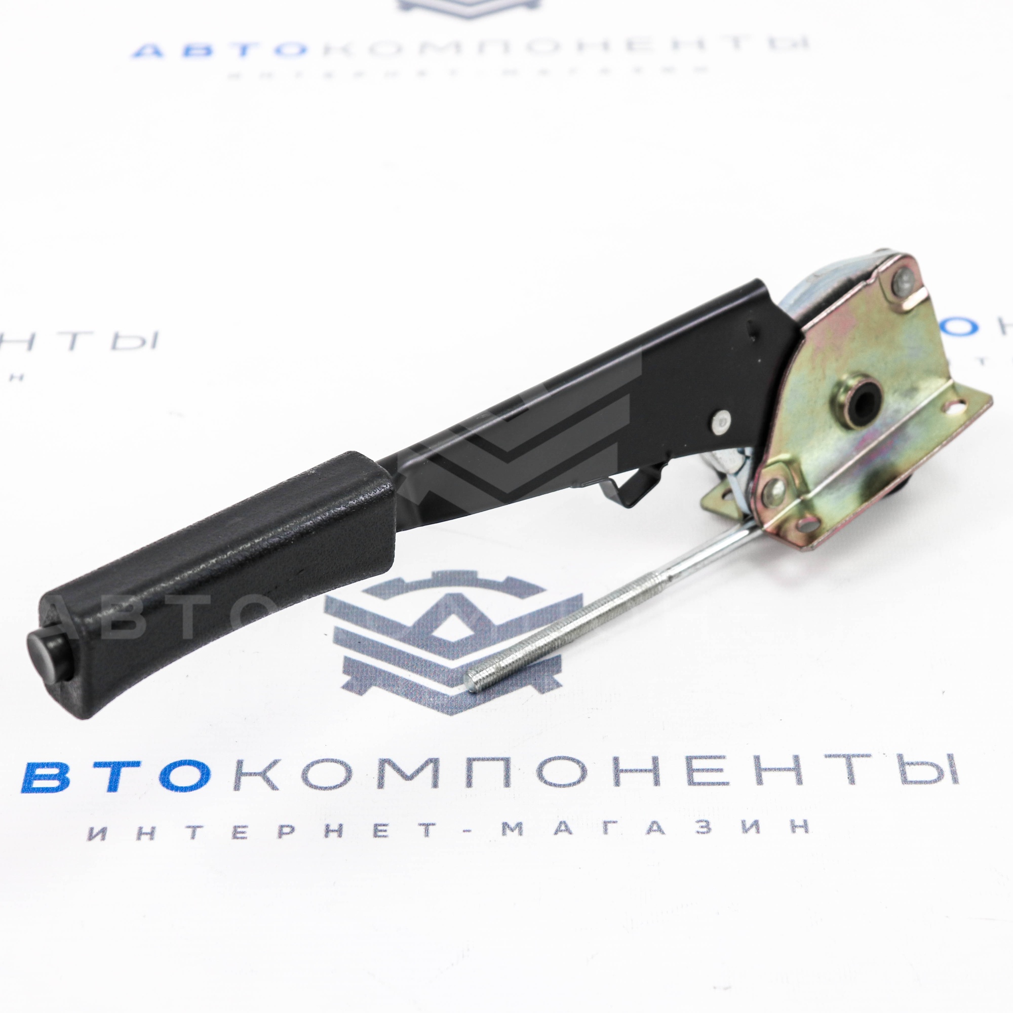 Рычаг привода ручного тормоза (ручник) с тягой в сборе ВАЗ 2108-21099, 2113-2115