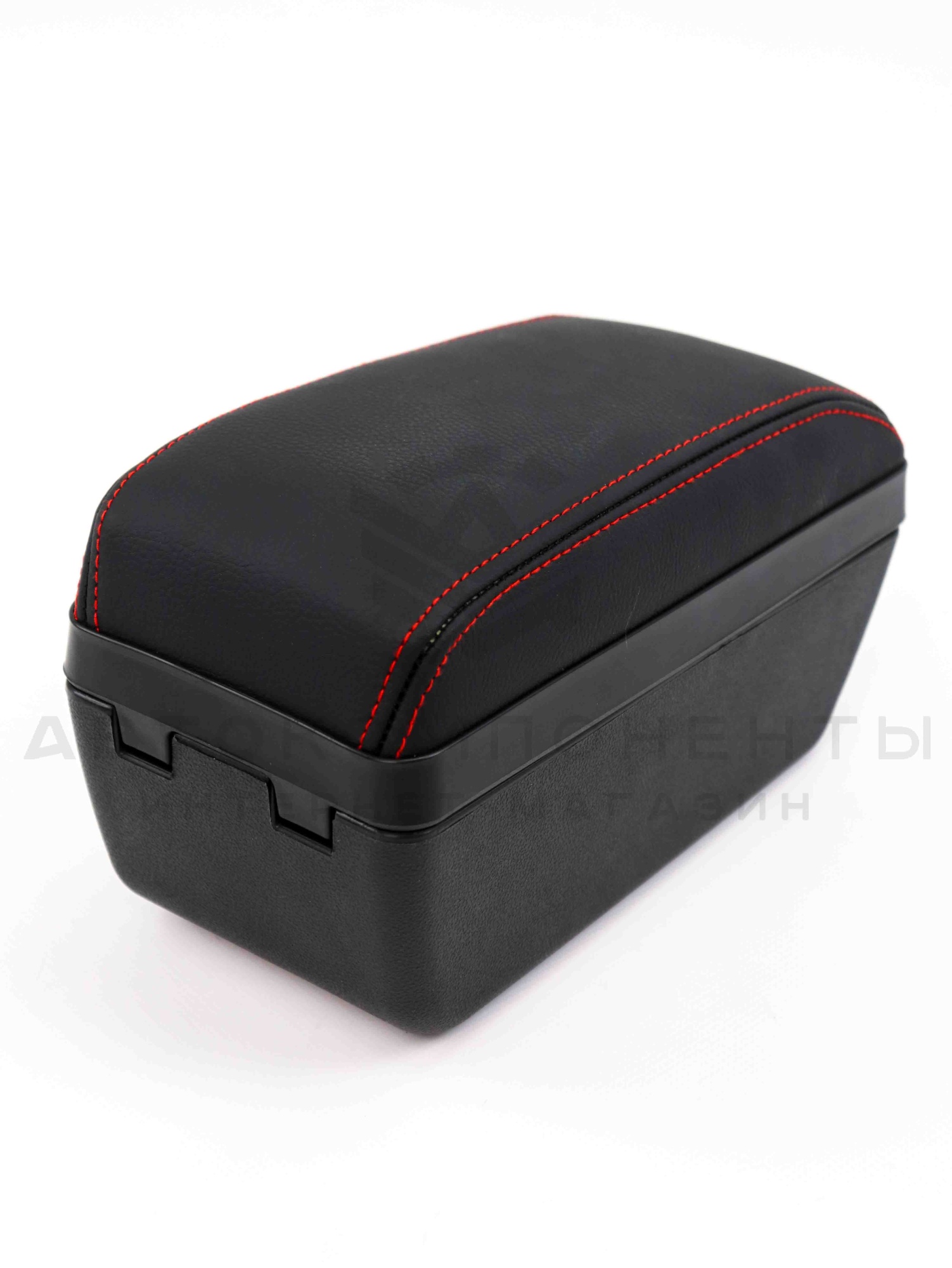 Подлокотник с боксом "Sal-Man" (в коже) Лада Приора (красная нить)